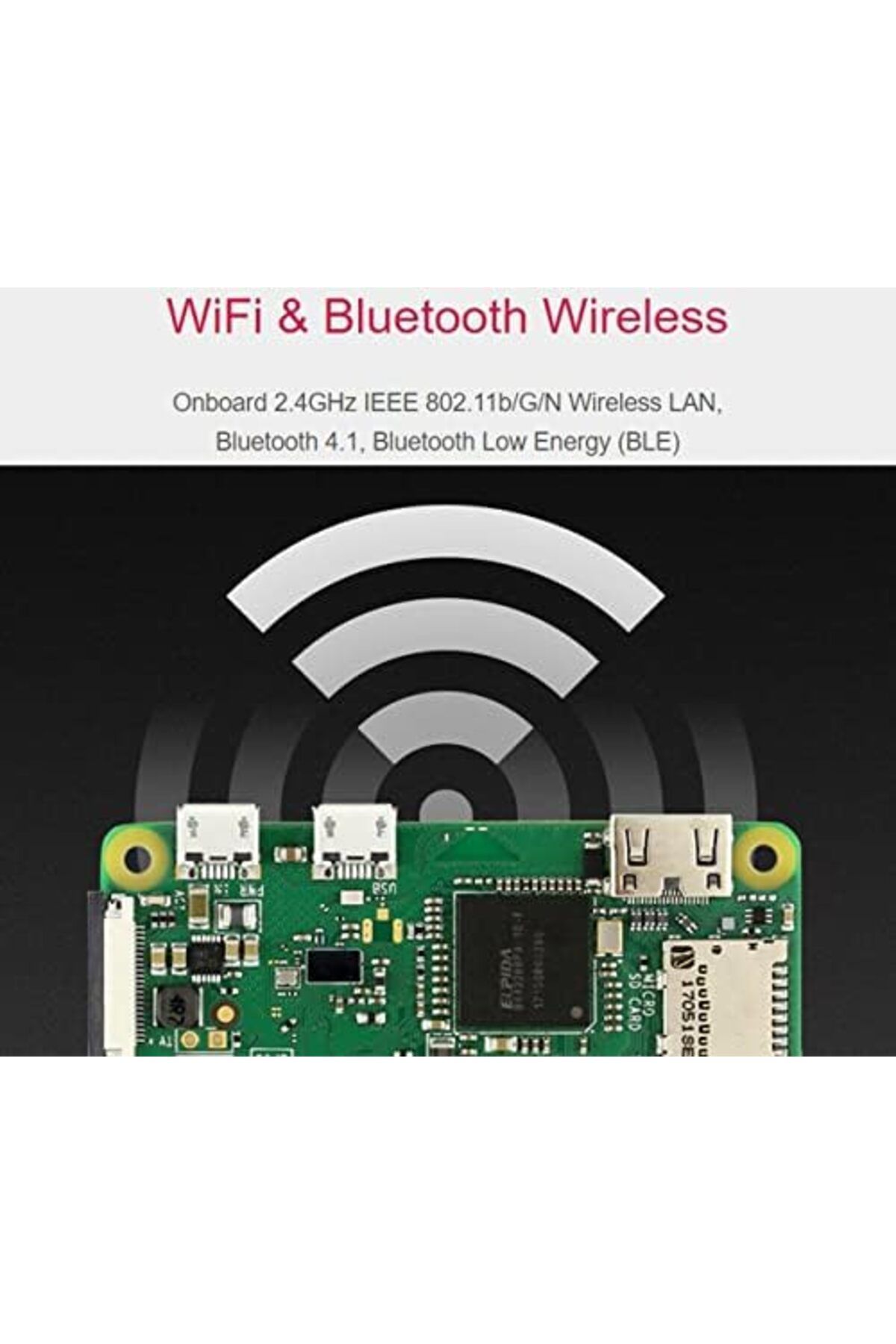 Raspberry-Waveshare Pi Zero W WiFi Bluetooth Kit 4