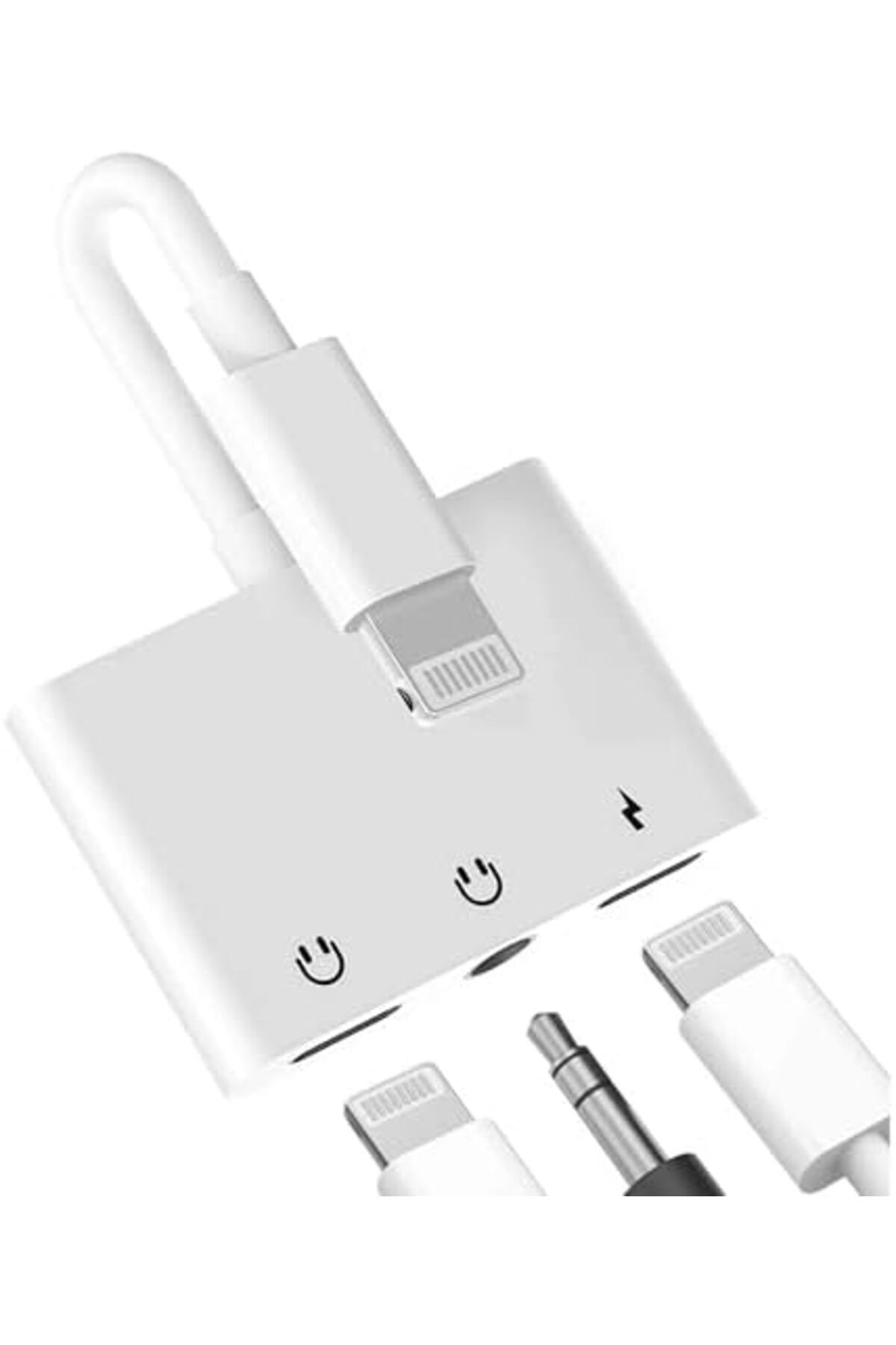 Generic-Lightning to Headphone Jack 3.5 mm Adapter 3-in-1 Splitter for iPhone/iPad/iPod 5