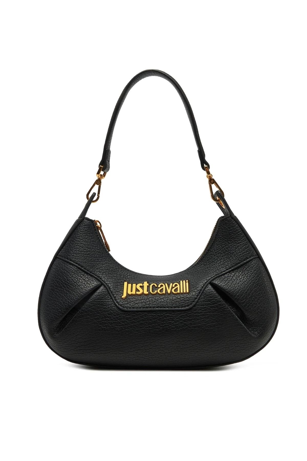 Just Cavalli Kadın Jc Yazı Logo Omuz Çantası - Siyah