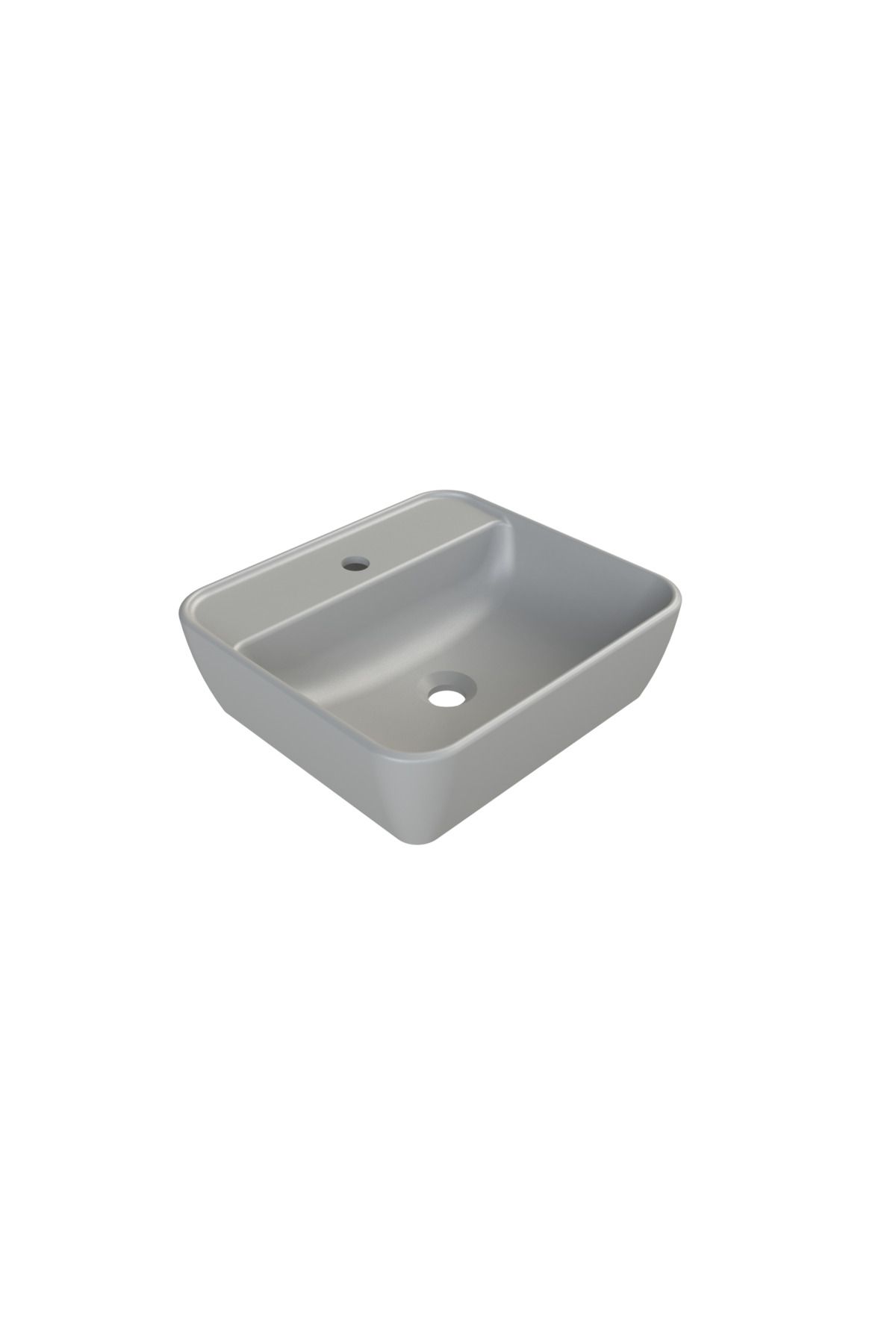 Turkuaz MAT GRİ ONE 46X42 LAVABO (BATARYA DELİKLİ)