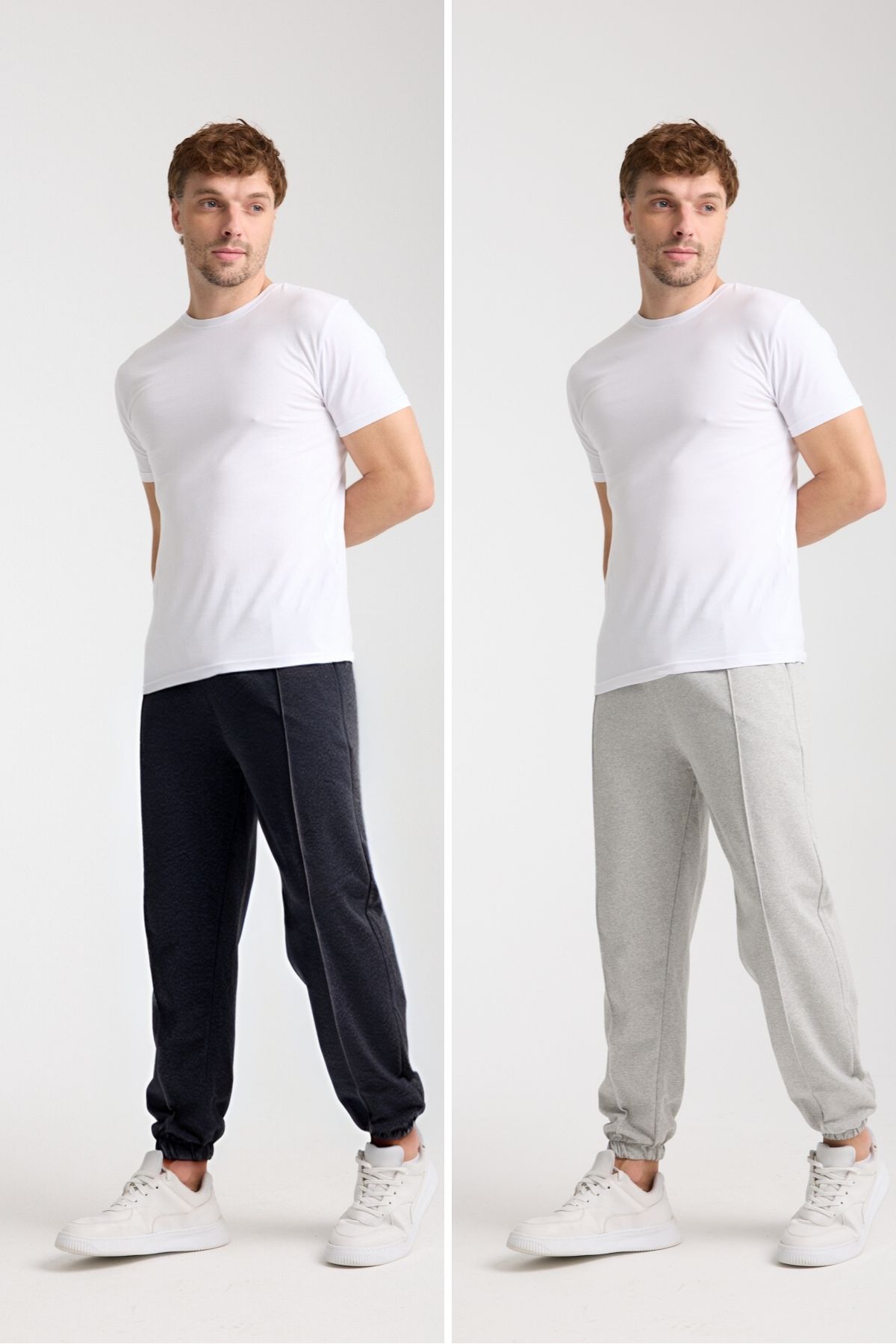 TUWAN sport Erkek Baggy lastik paça 2 li avantaj set eşofman altı