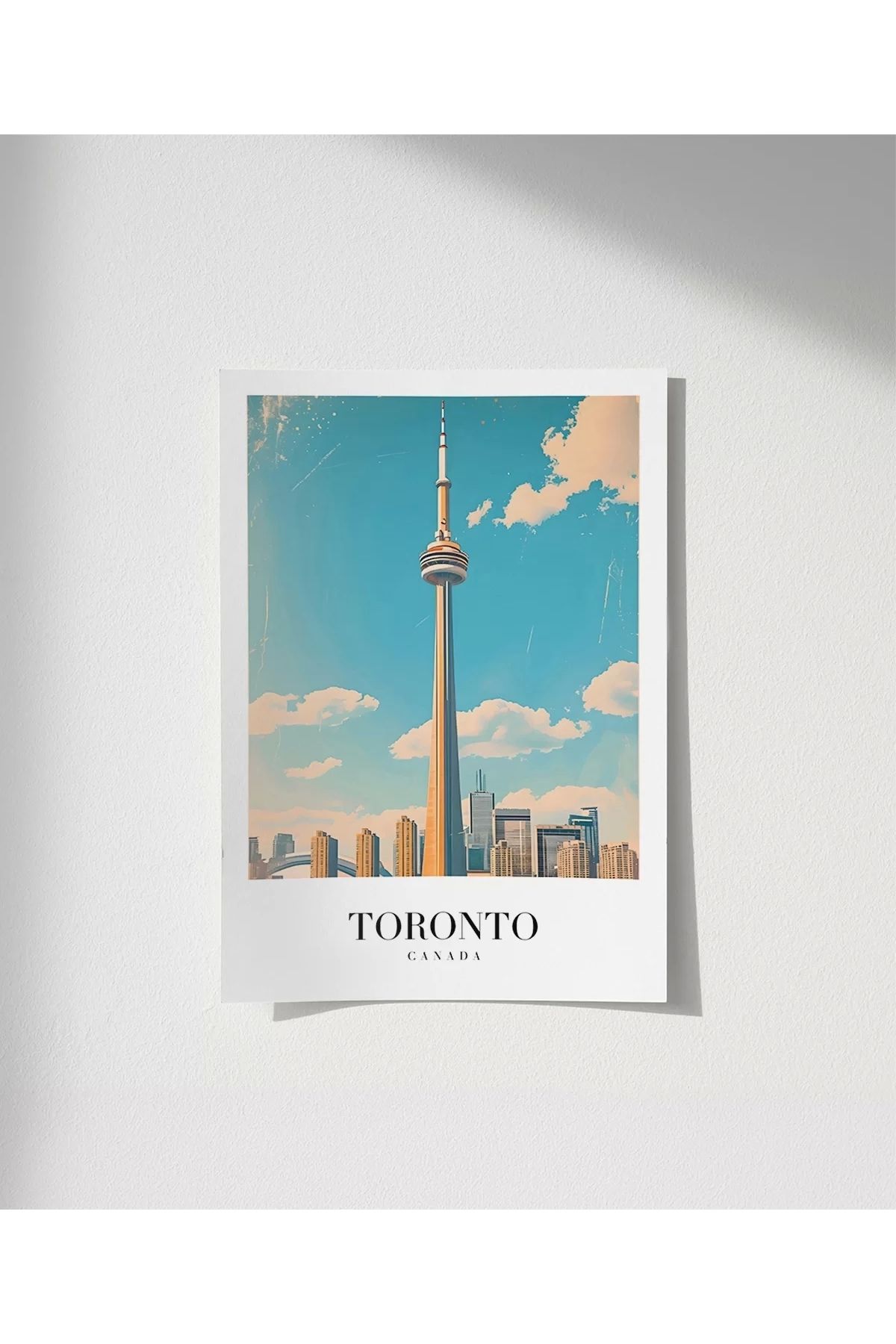 VOGLOO Çerçevesiz Poster Gökyüzüne Dokunan Toronto