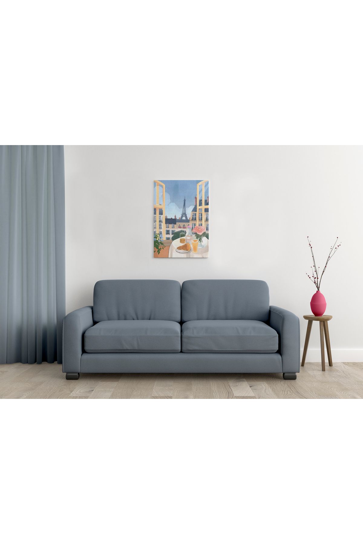 waspandhornet Eiffel Manzaralı MDF Tablo