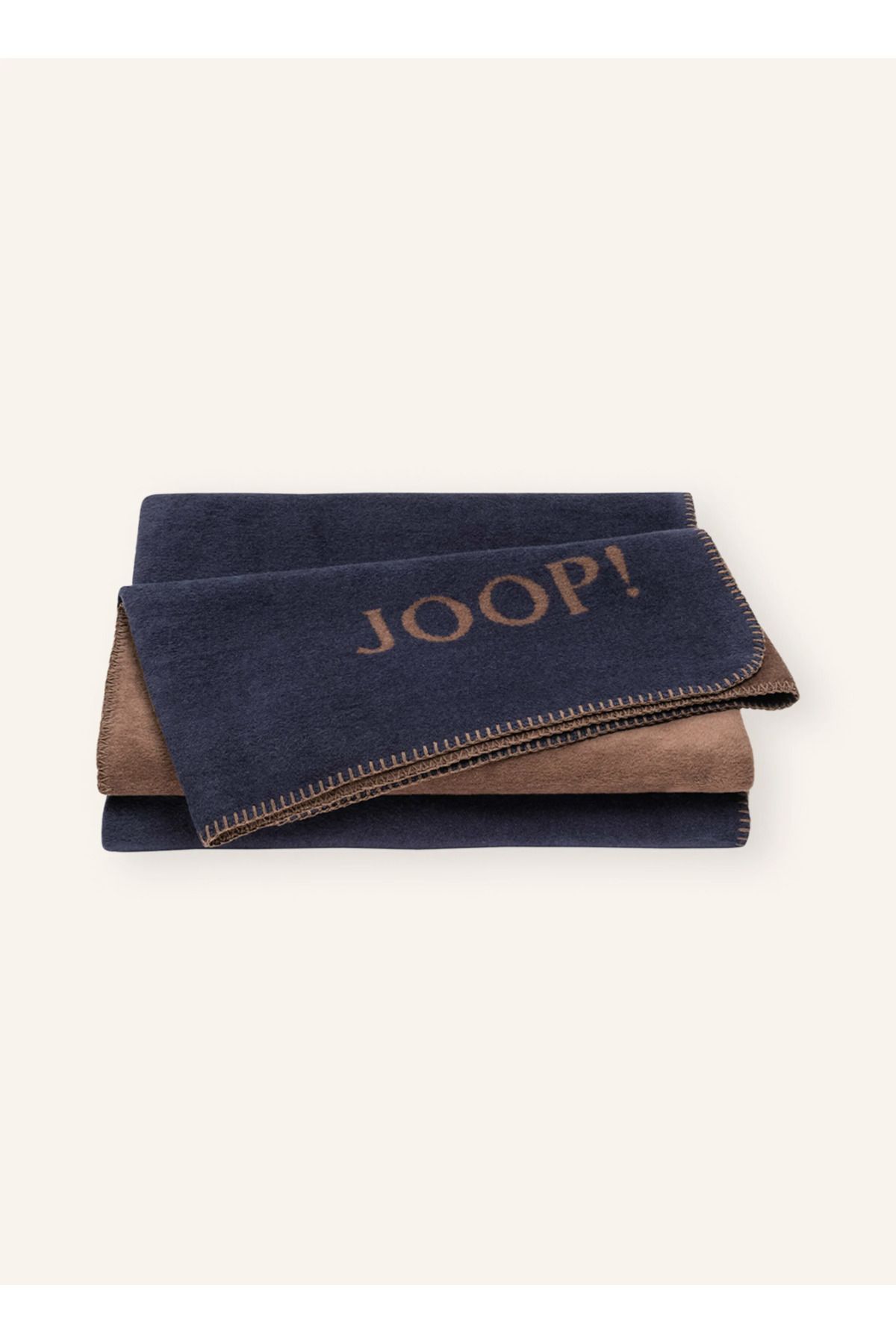 JOOP! Uni Doubleface Battaniye 150x200 cm Çift Taraflı Yumuşak Doku ve Zierstich Detay
