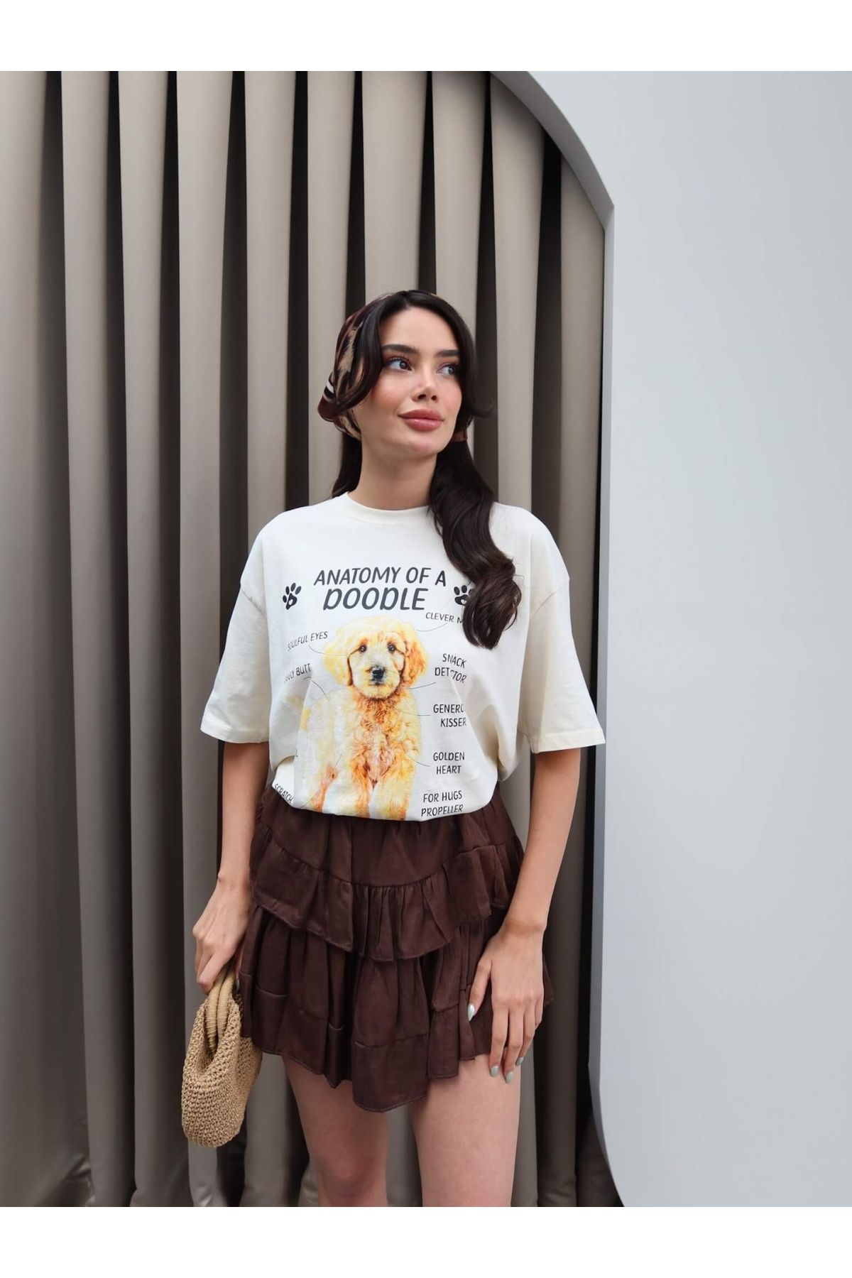 ESRAHELVACI Dog Baskılı T-Shirt