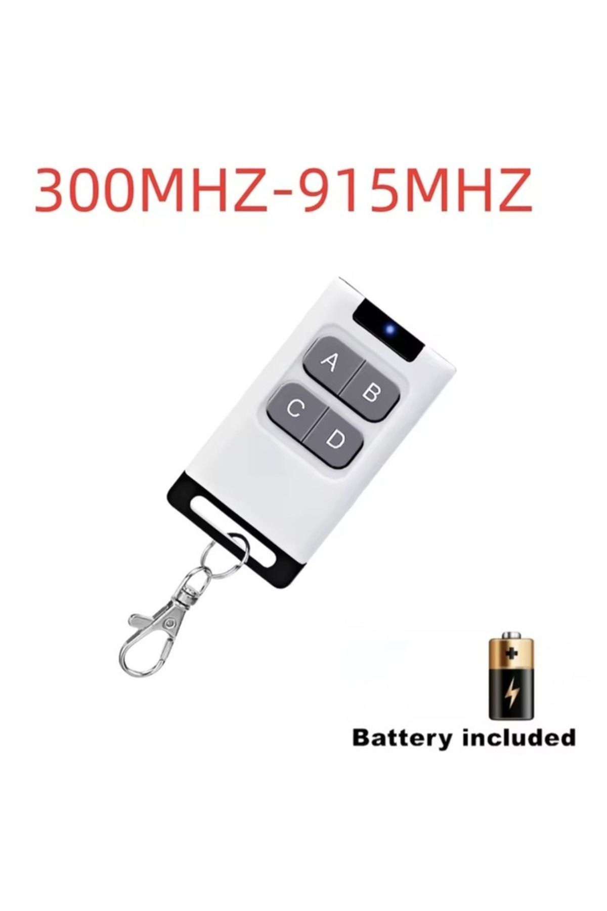 MBong-Universal Remote Control for Gates and Barriers with 4 Buttons, Mbong®, 300-915Mhz, White 3