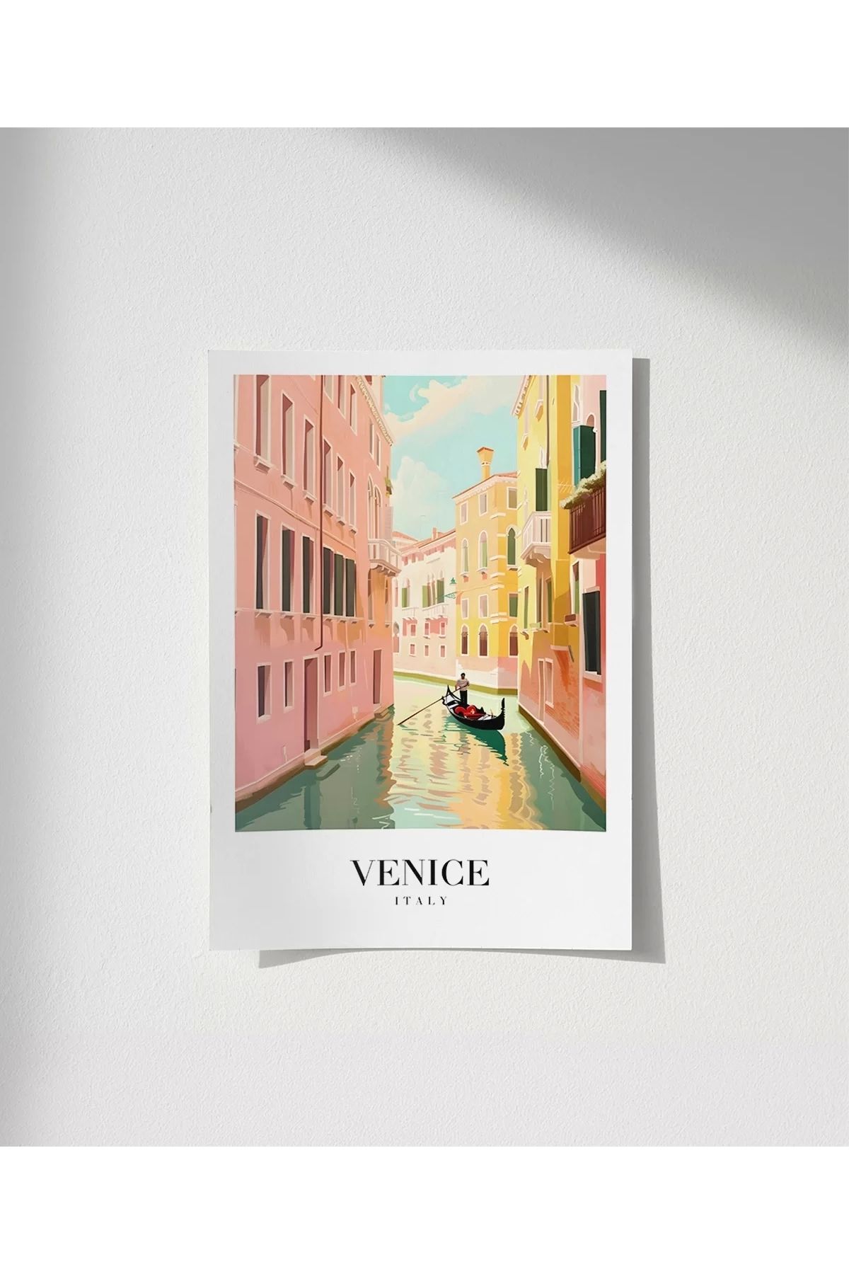VOGLOO Çerçevesiz Poster Gondollar Şehri