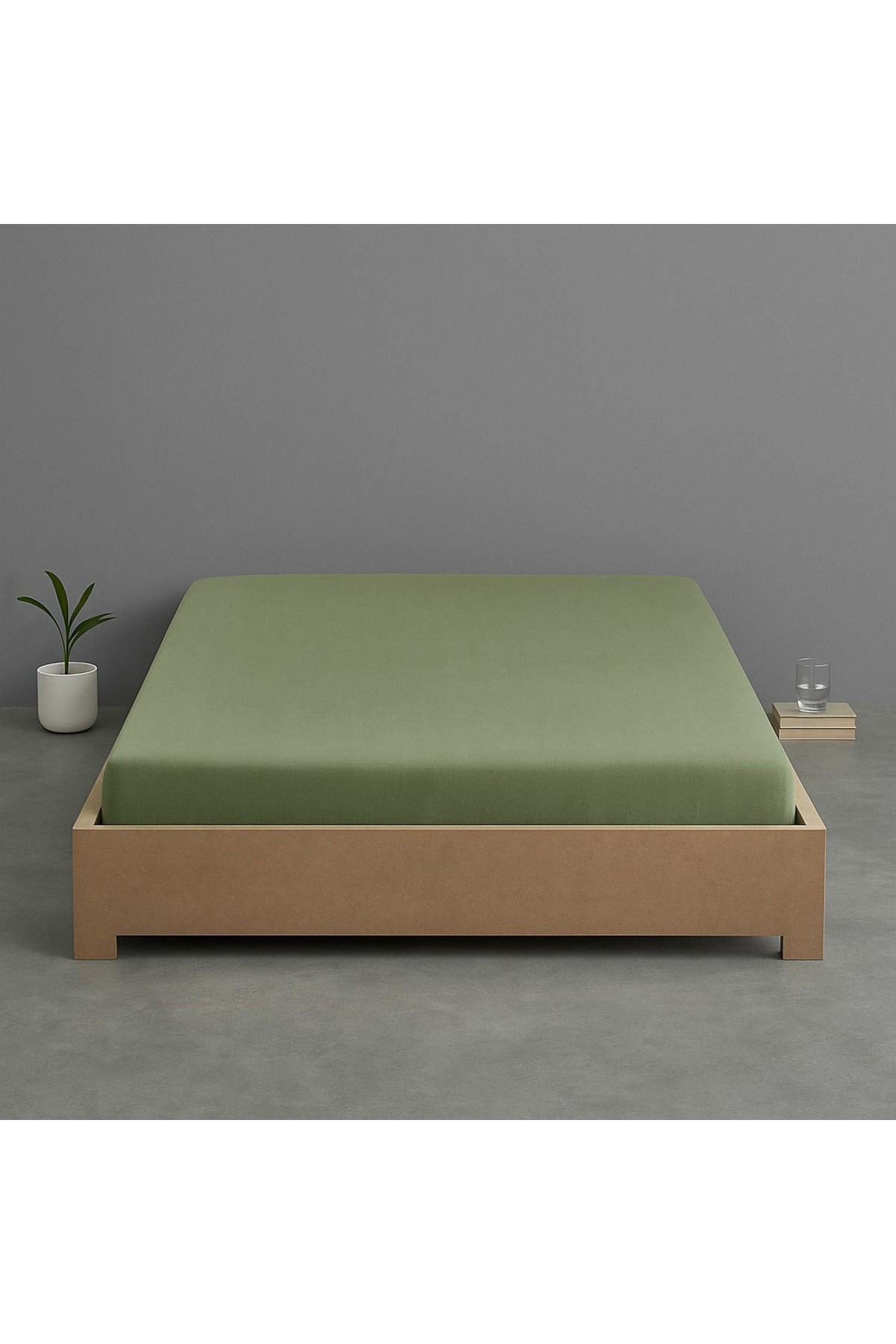 Sabia-Organic 100% Cotton - Single Height Elastic Sheet, 90X190Cm, 30cm, 62 Strings (155 Tc) 1