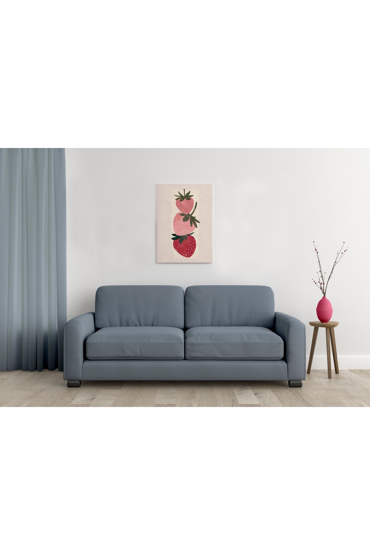 waspandhornet Çilek Temalı Modern MDF Tablo
