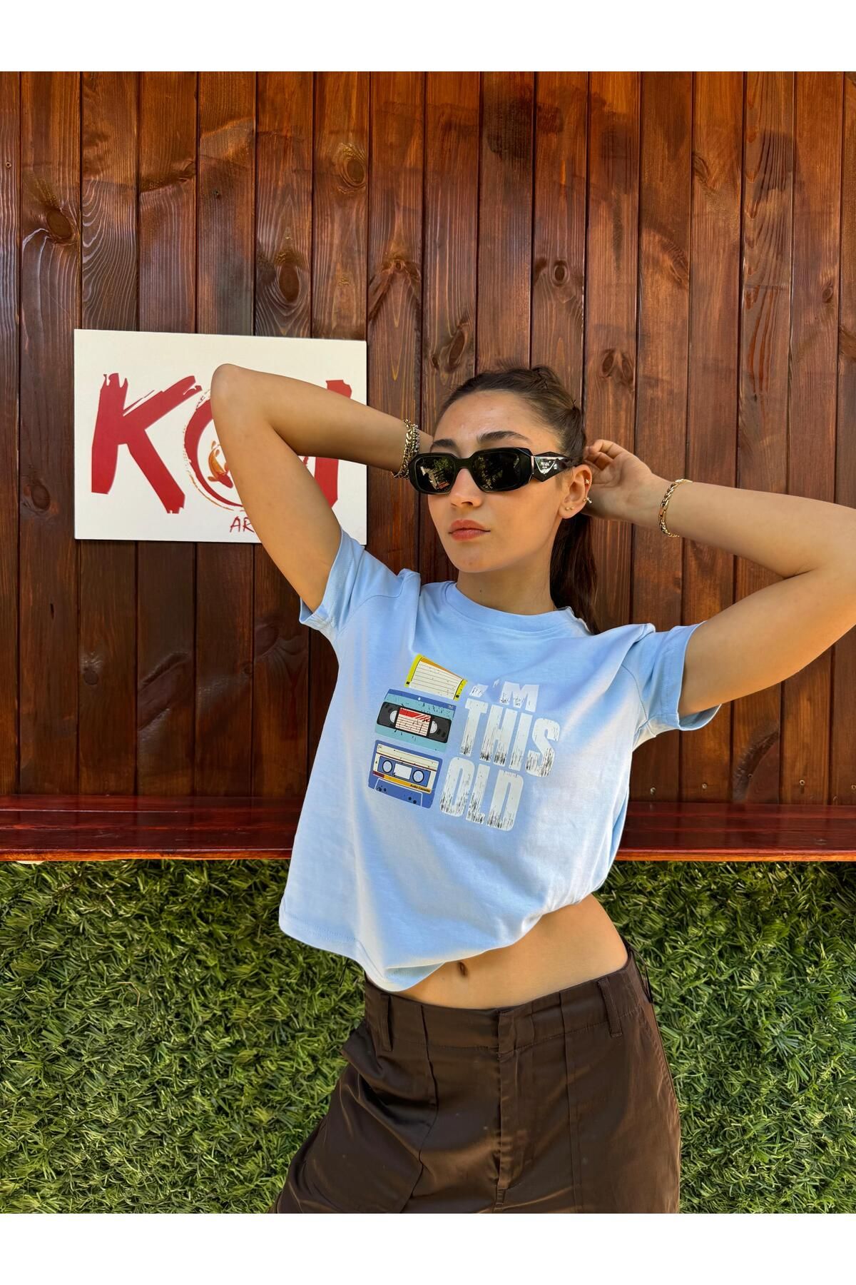 Butik I'm thıs old / Kadın lacivert Renk T-Shirt