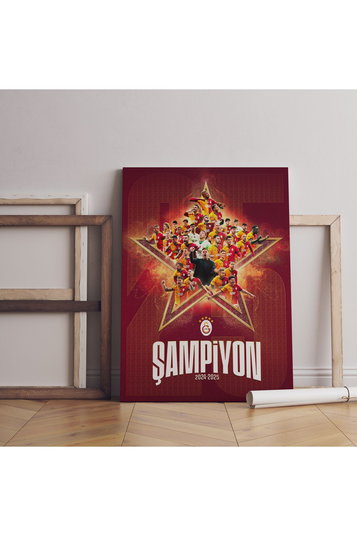 mgifashion Aslan Galatasaray Kanvas gs 5 Yıldızlı Tablo