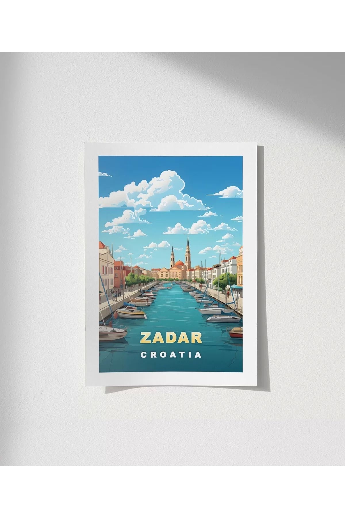 VOGLOO Çerçevesiz Poster Zadar Hırvatistan Kıyı Manzarası