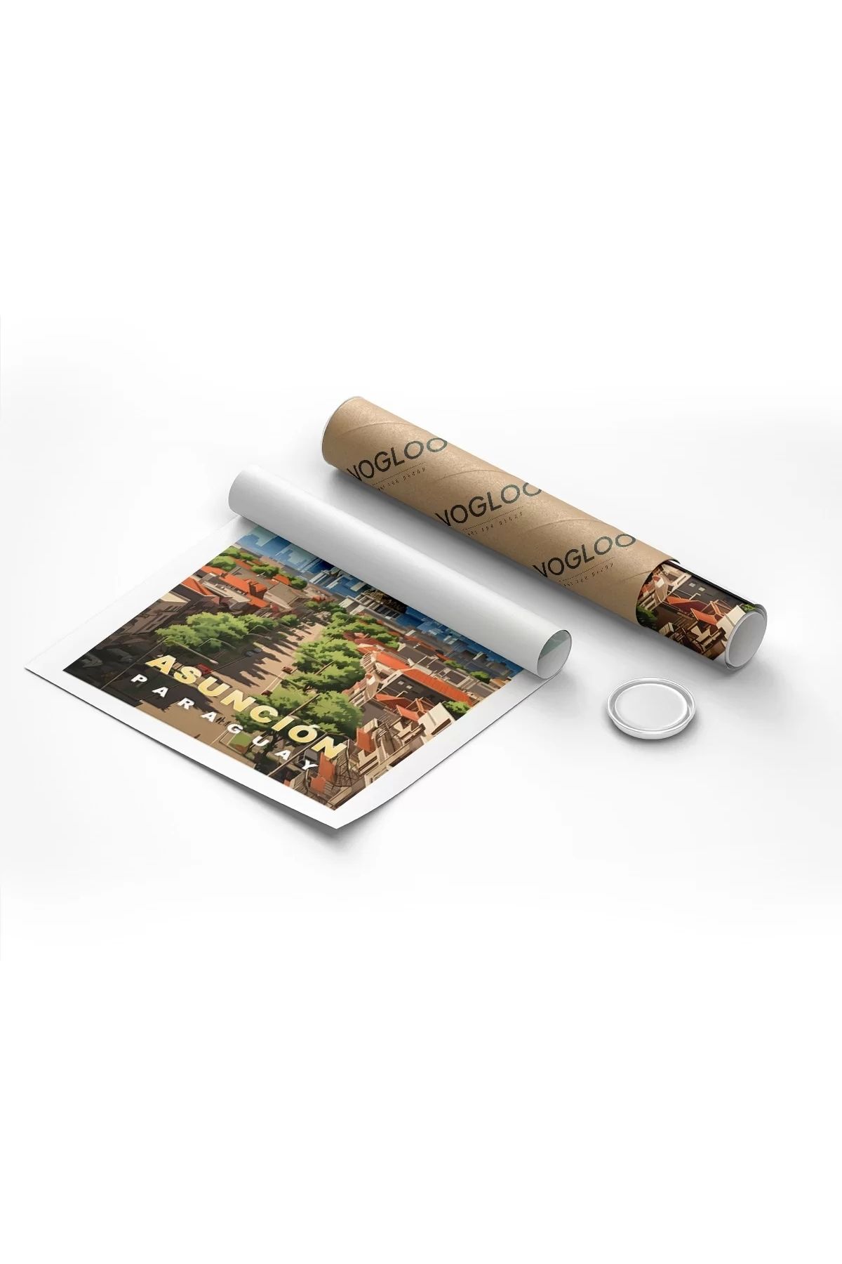 VOGLOO Çerçevesiz Poster Asunción’dan Görkemli Bir Manzara