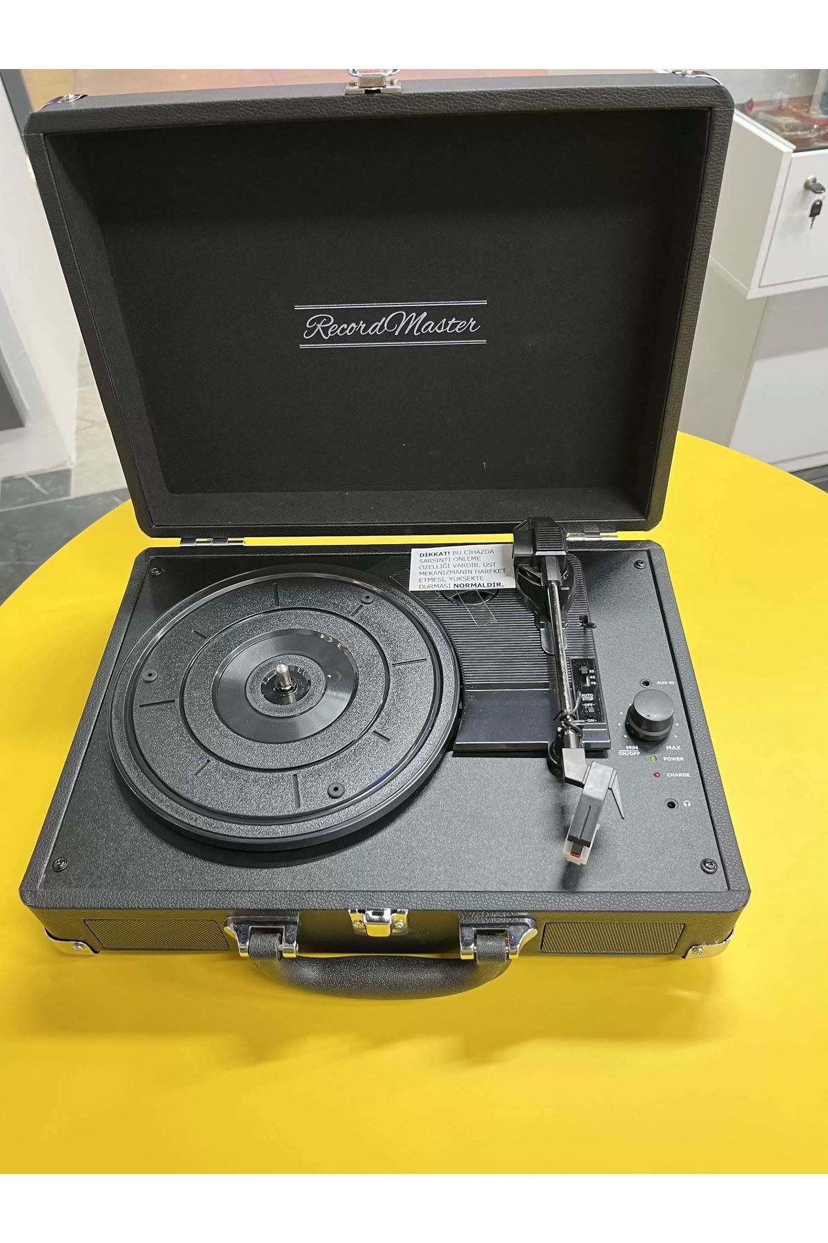 lucek cases Record Master 3 Devir Plak Çalar Çantalı Pikap Siyah