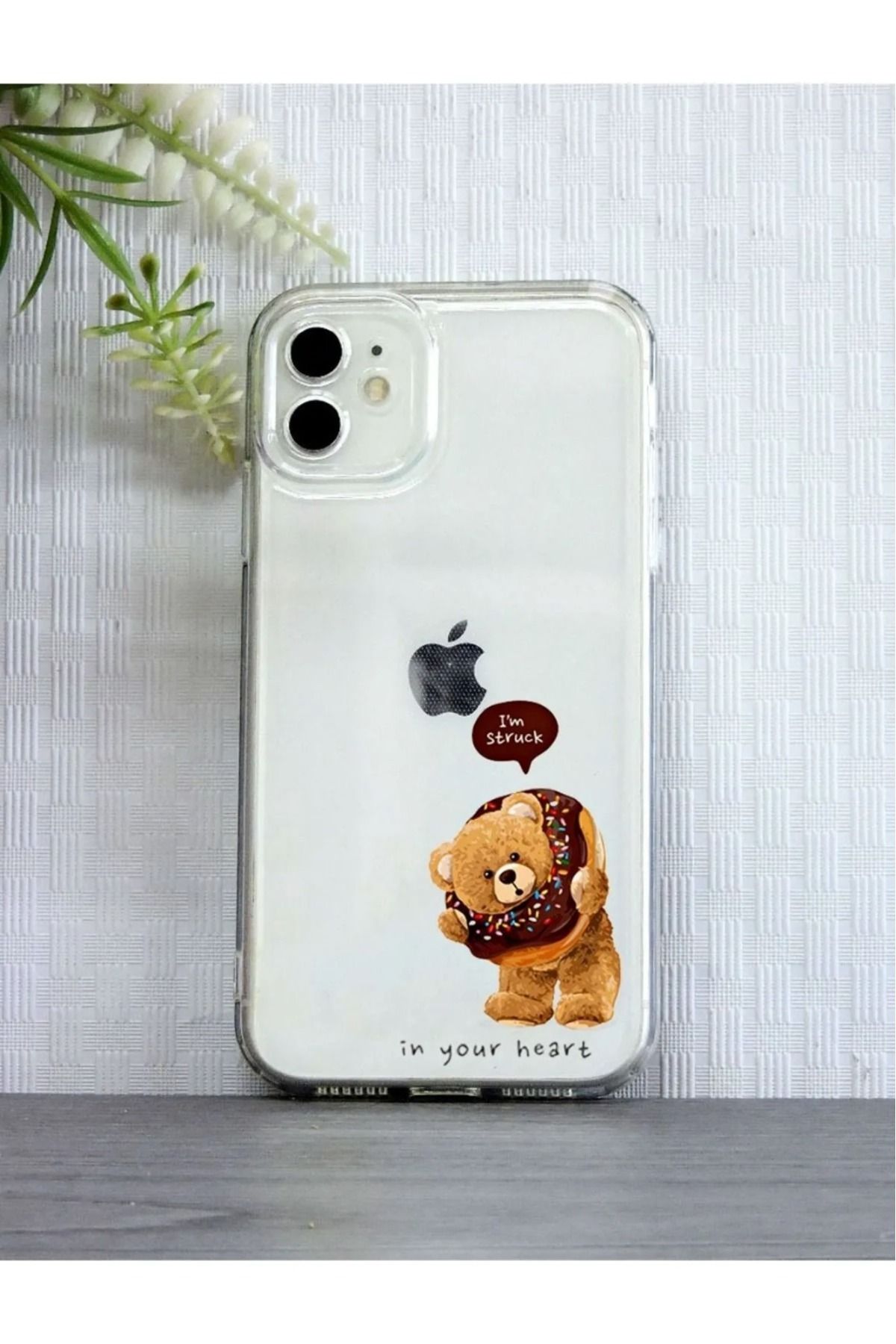 LUXKLAS iphone 11kamera korumalı ayı baskılı kılıf