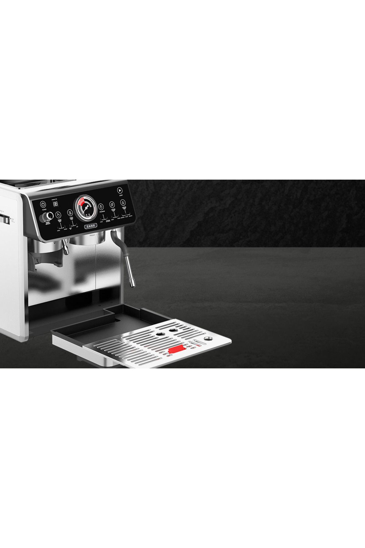 Zass-Semi-professional espresso coffee machine ZASS Pro Line ZEM 11, 2800W Touch LED display 20 bar 2.7 L 17