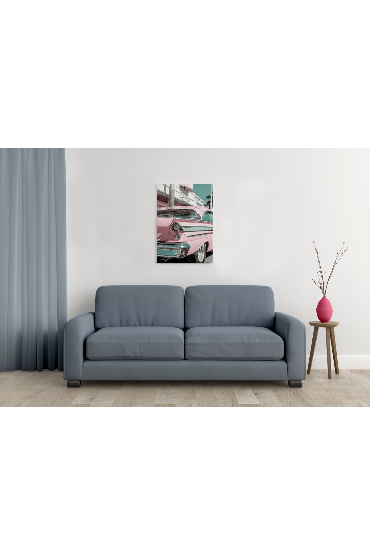waspandhornet Retro Araba Temalı MDF Tablo