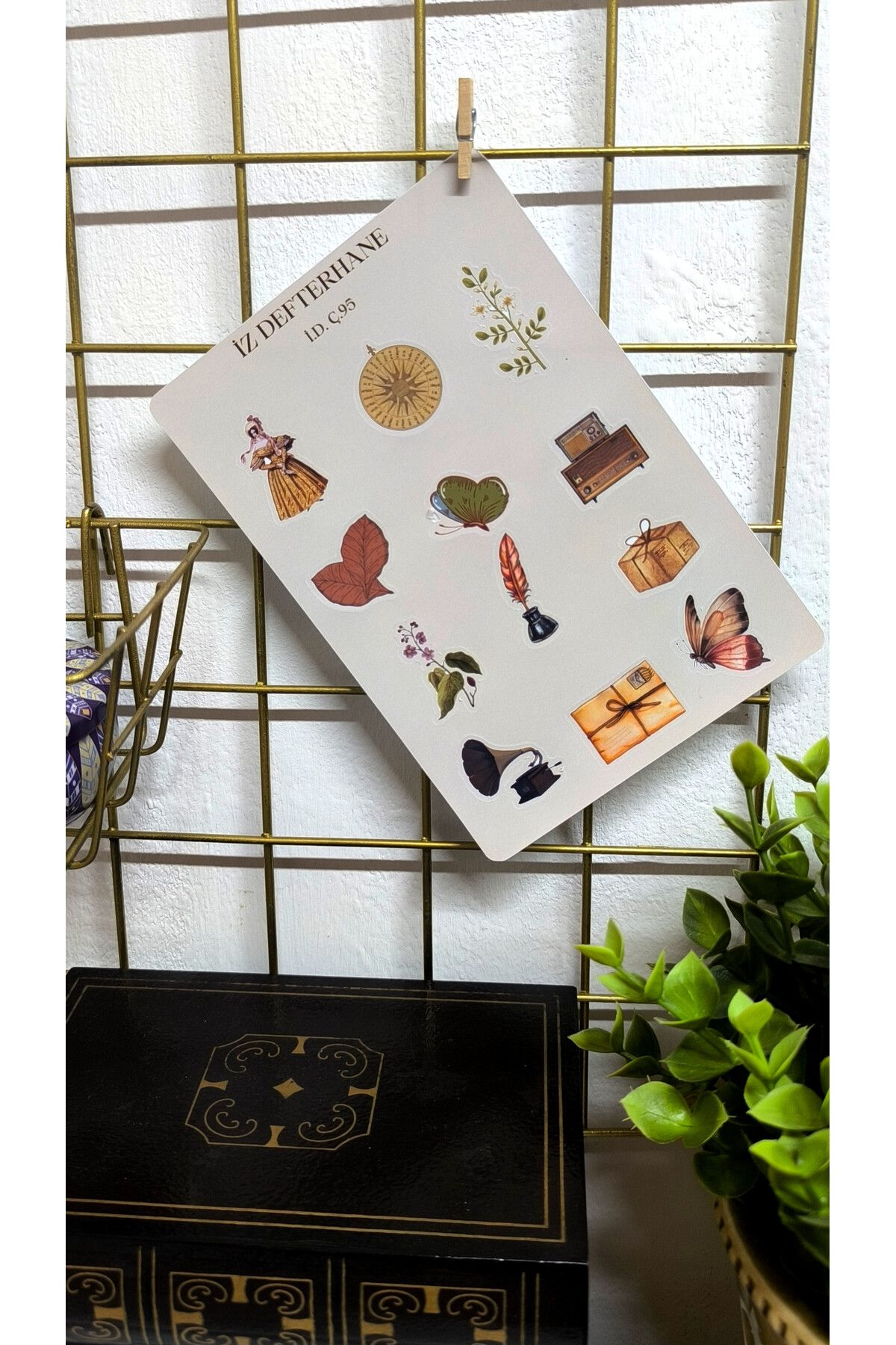 İZ DEFTERHANE Soft Vinatge Nostalji Çıkartma Sticker (Defter ajanda ve planlayıcılar için uygun)