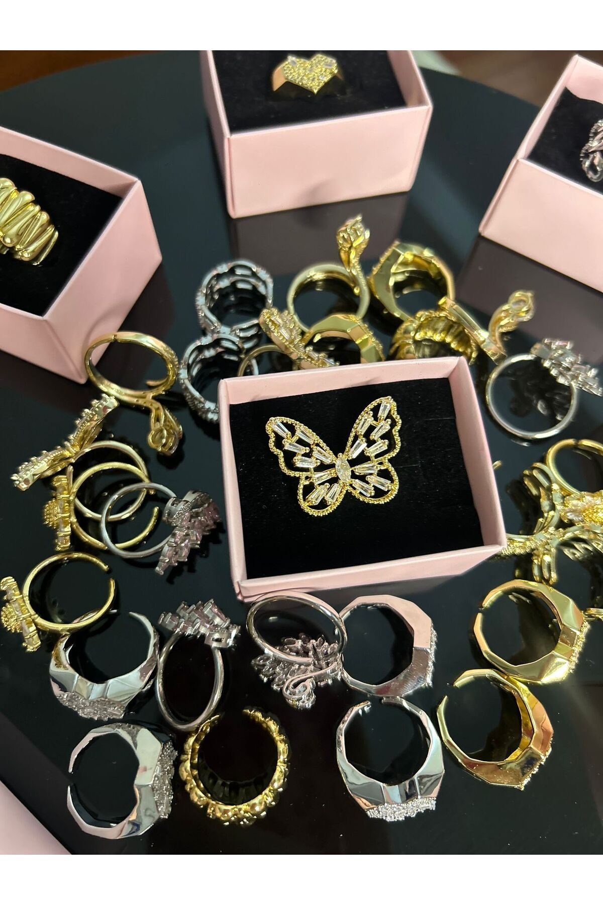 Calitha Design Kelebek Yüzük / Ayarlanabilir / Calitha Yüzük