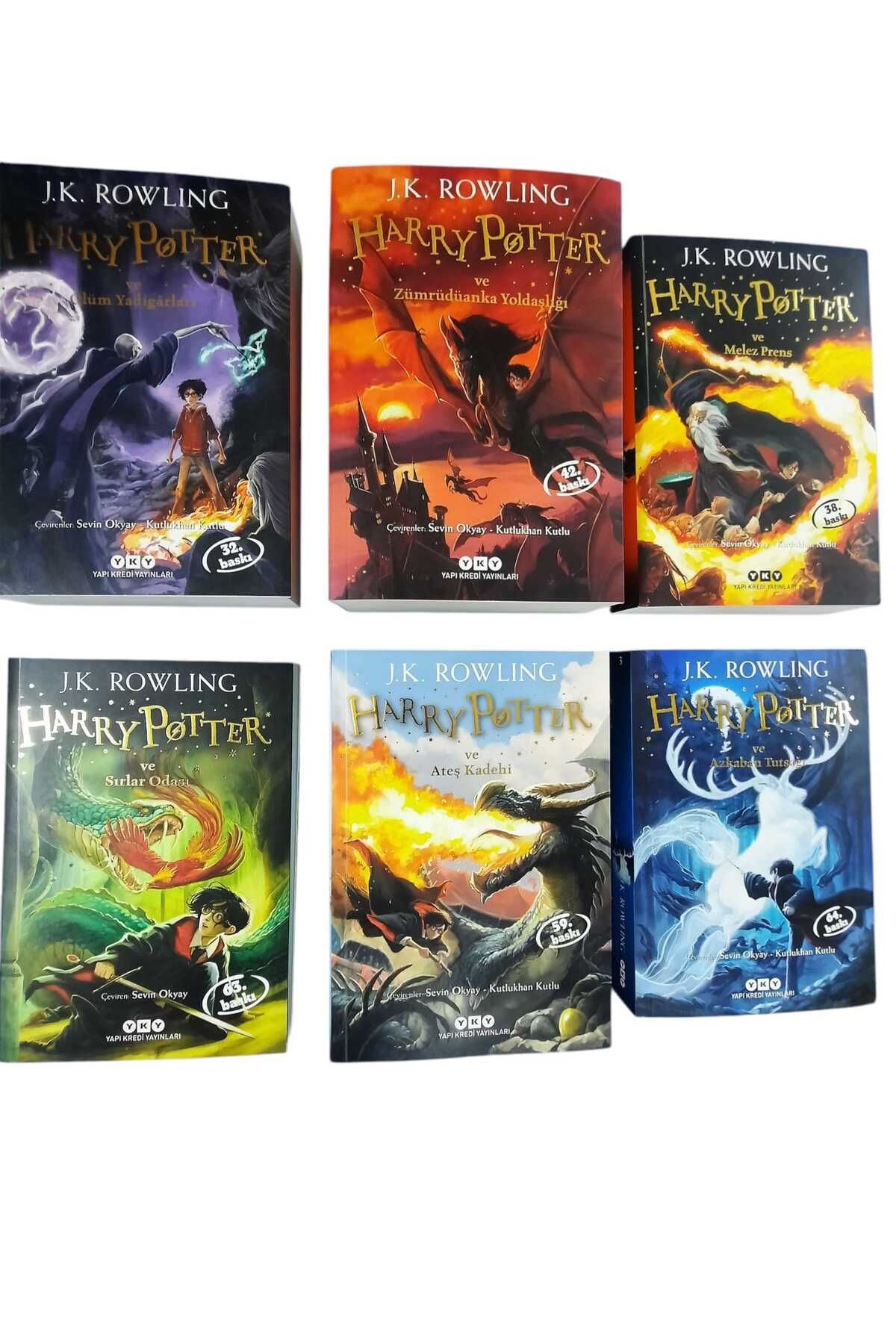 TÜRKİYE İŞ BANKASI KÜLTÜR YAYINLARI HARRY POTTER SERİSİ 6 ADET KİTAP