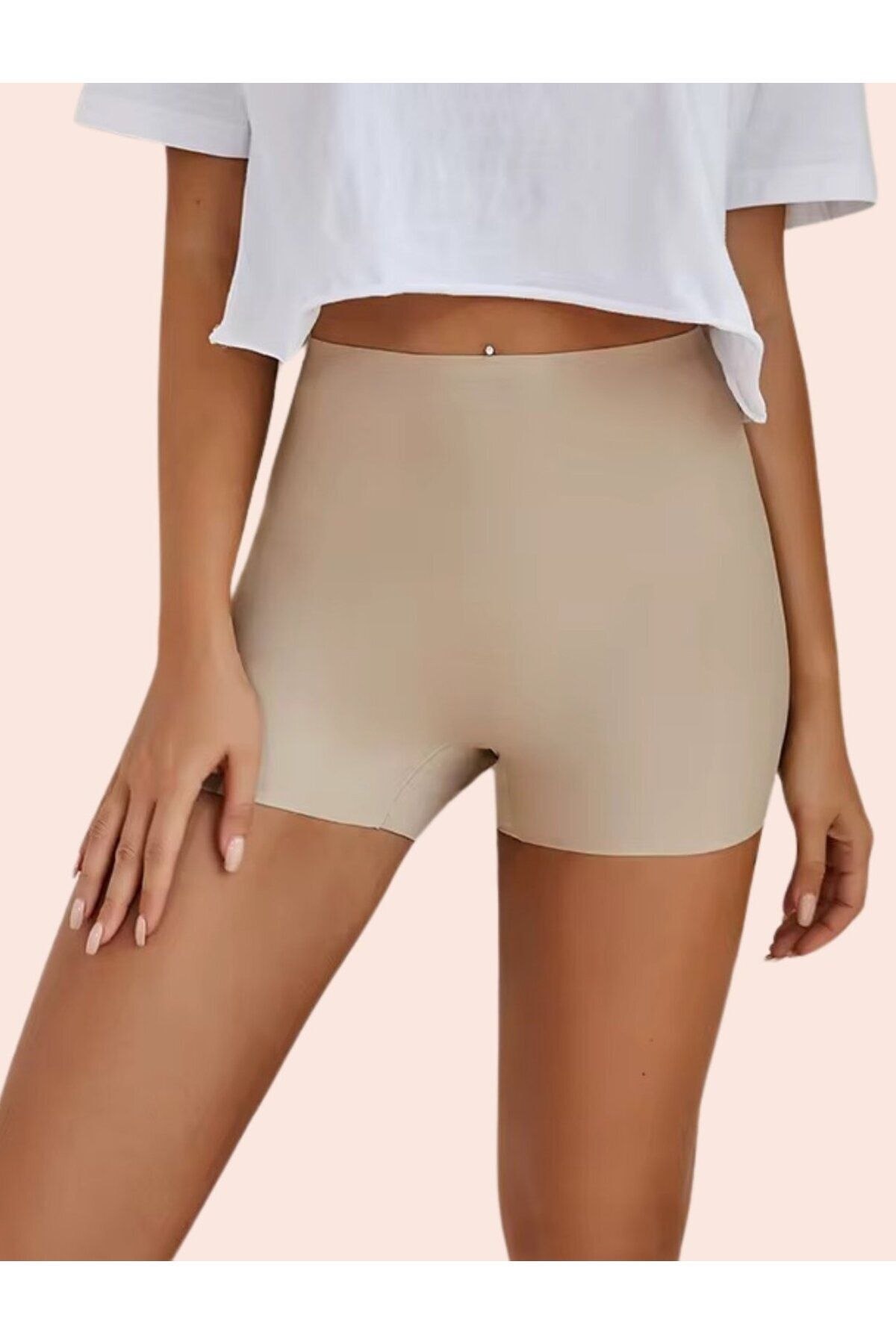 İntive Lingerie Lina Orta Bel Dikişsiz Ultra Rahat İz Yapmaz Kayan Kumaşlı Kadın Boxer