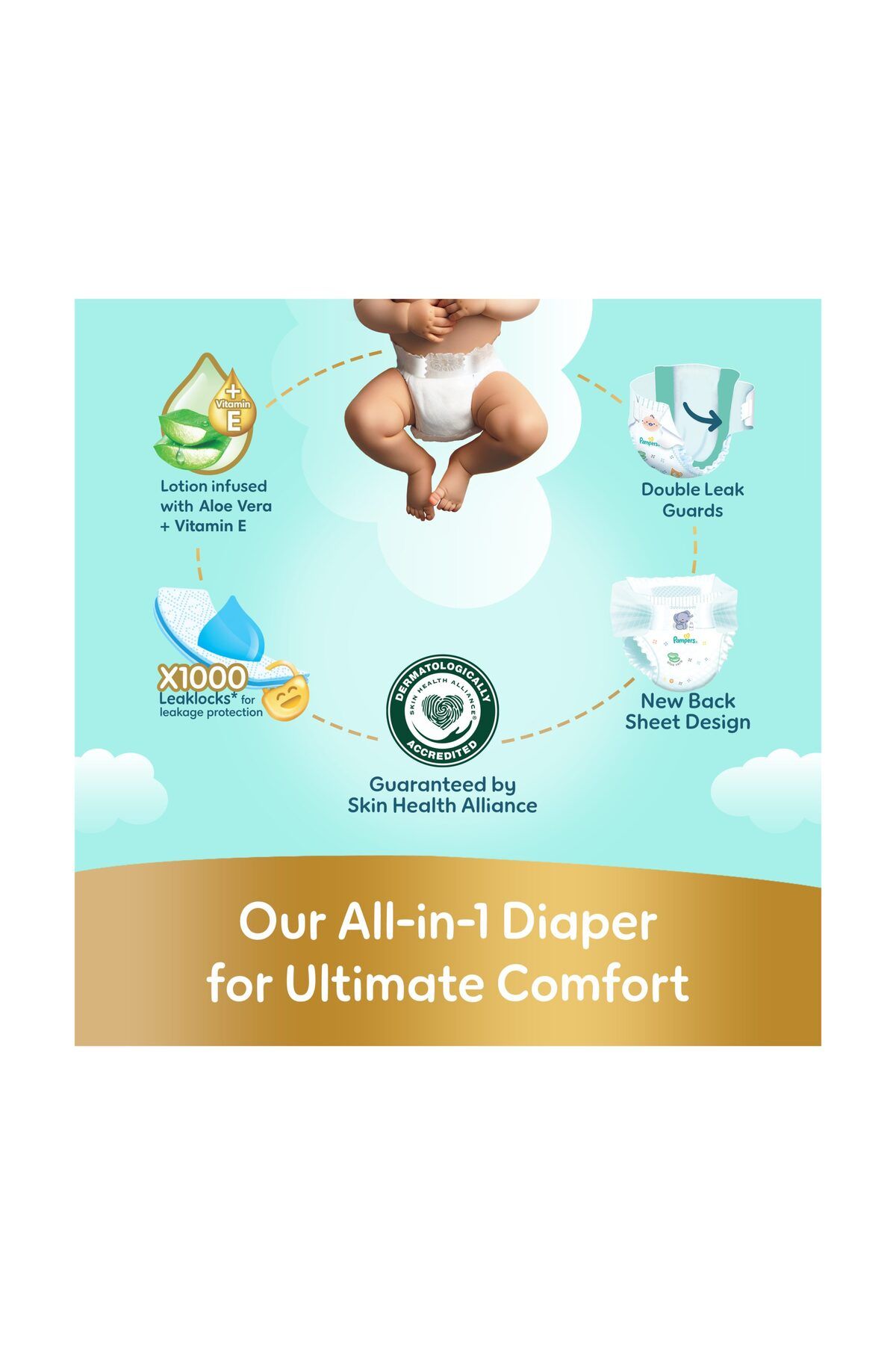 Pampers-Ultimate Comfort Taped Diapers, Size 5, 11–16kg, 46 Count 7