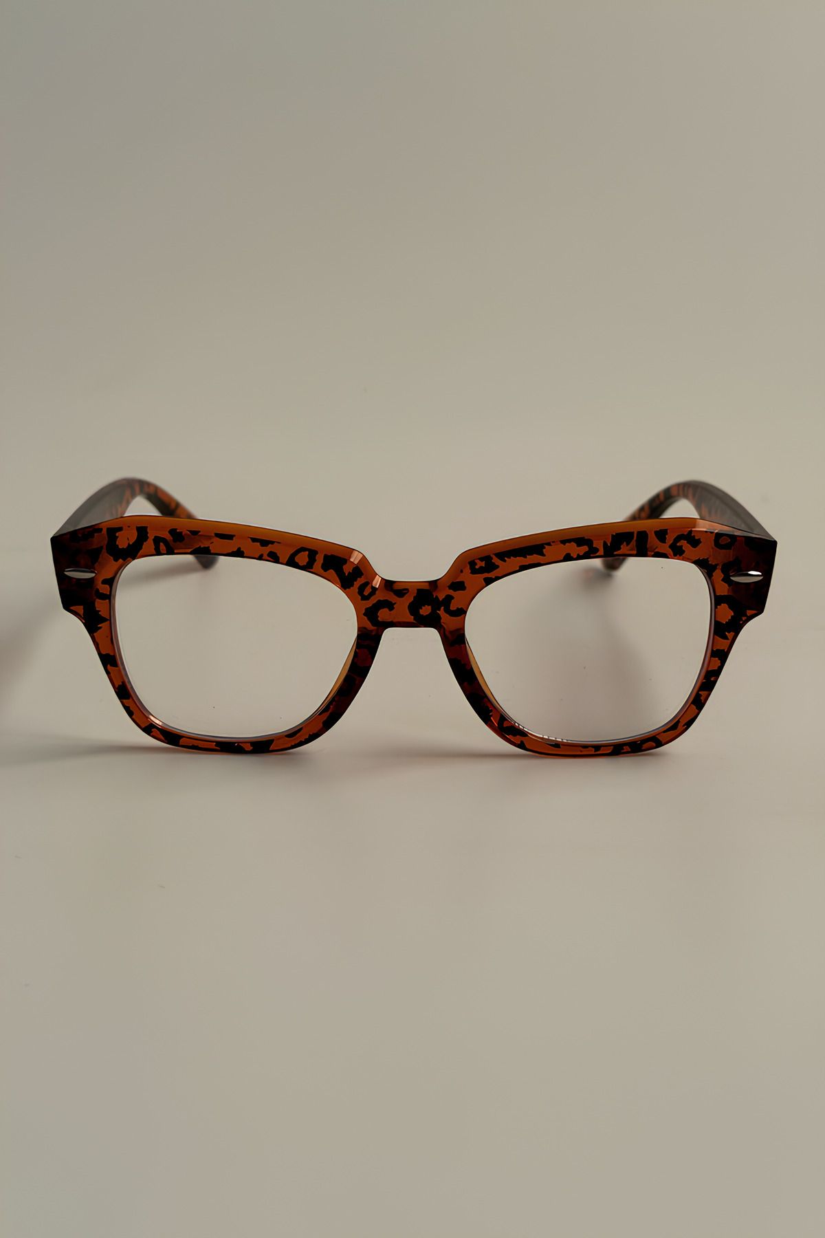 MACERATİ Unisex Vintage Leopar Mavı Işık Filtreli Gözlük