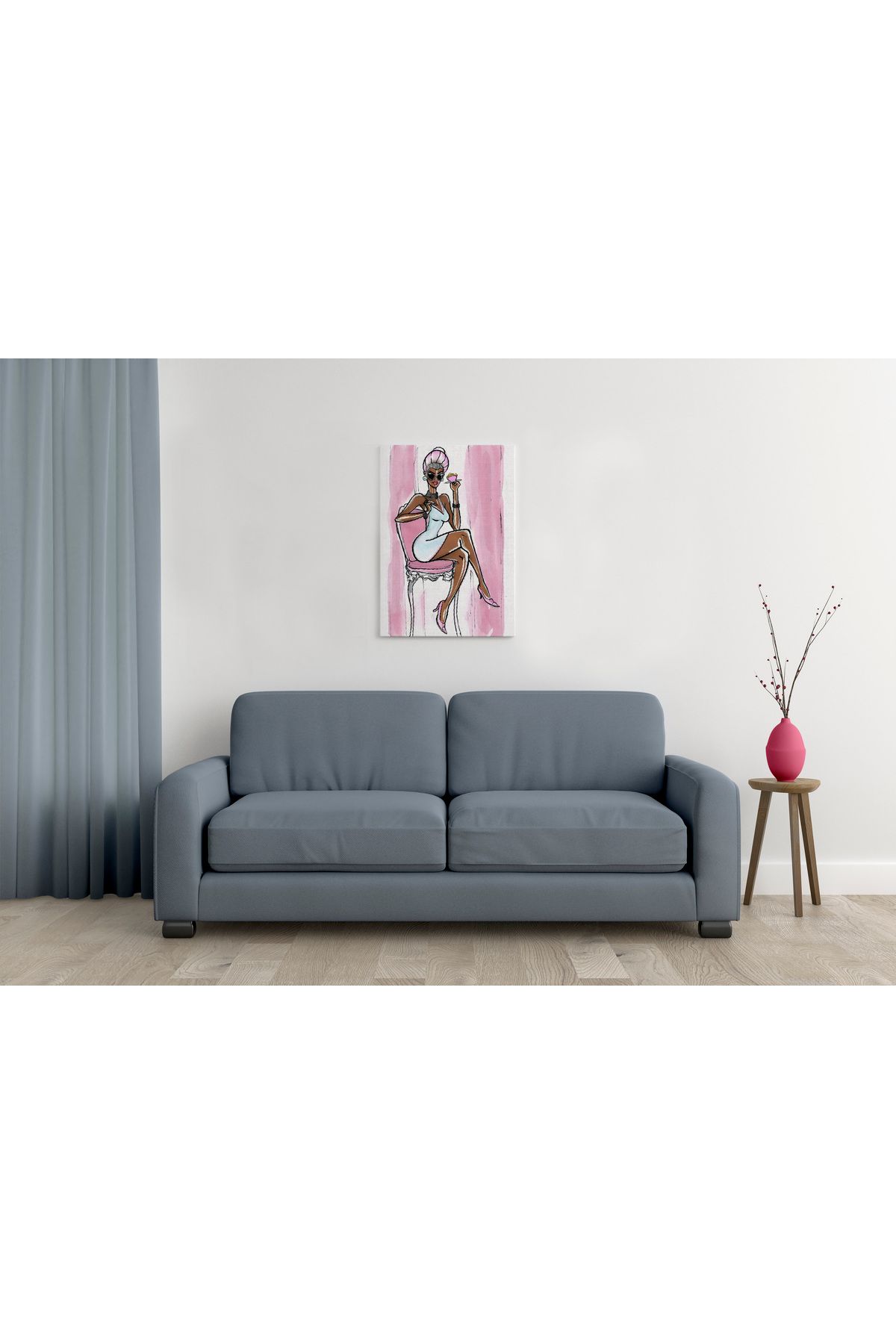 waspandhornet Kadın Figürlü Modern MDF Tablo