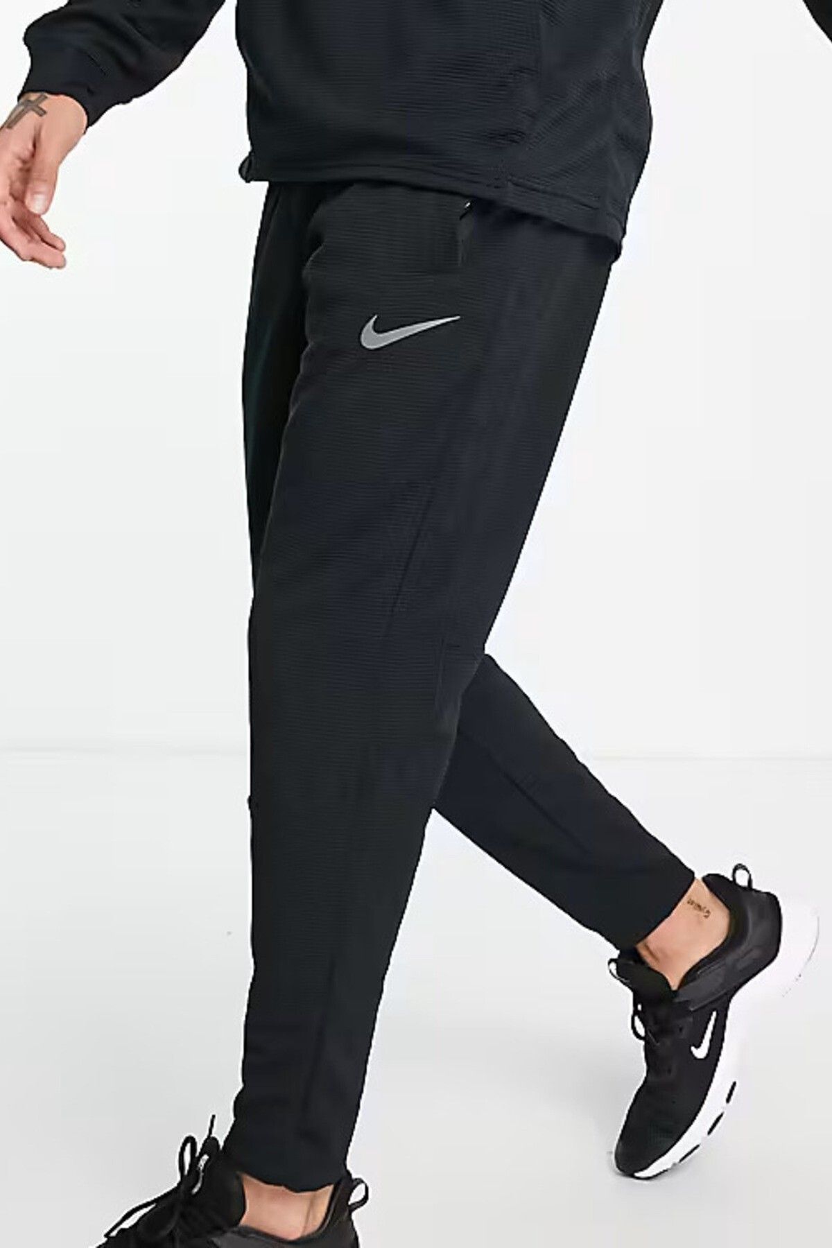Nike Pro Dri-Fit Fleece Fitness Training Erkek Siyah Eşofman Altı