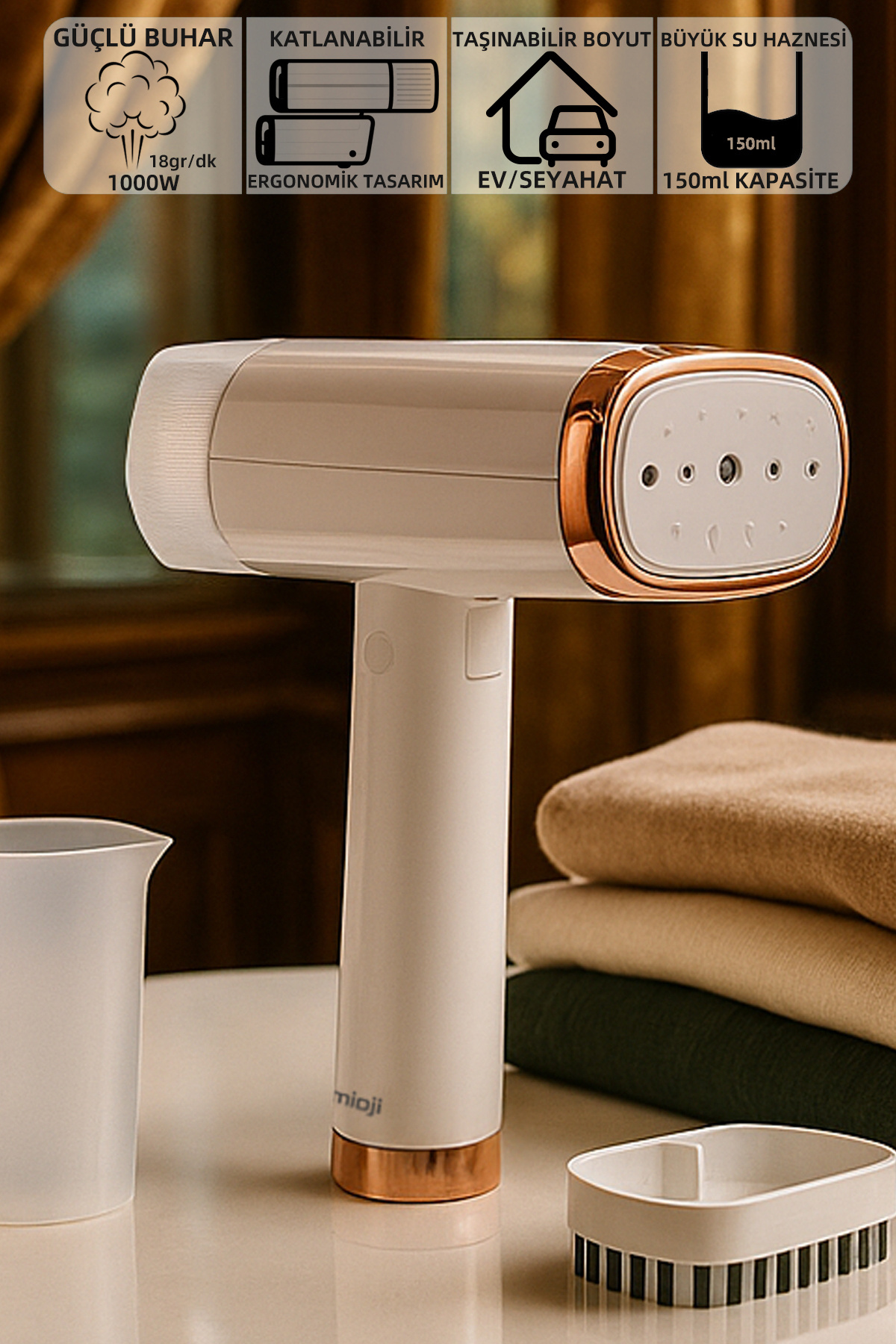 Mioji Mio X20sm 18gr/dk Taşınabilir Paslanmaz Çelik Taban Güçlü Buharlı Kırışık Giderici Ütü