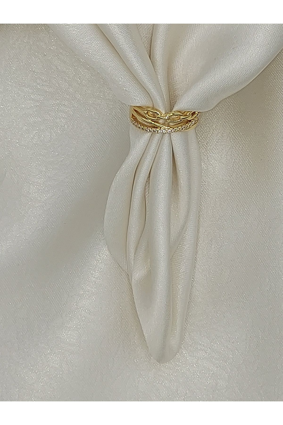 Butik Zincirli Çelik Yüzük