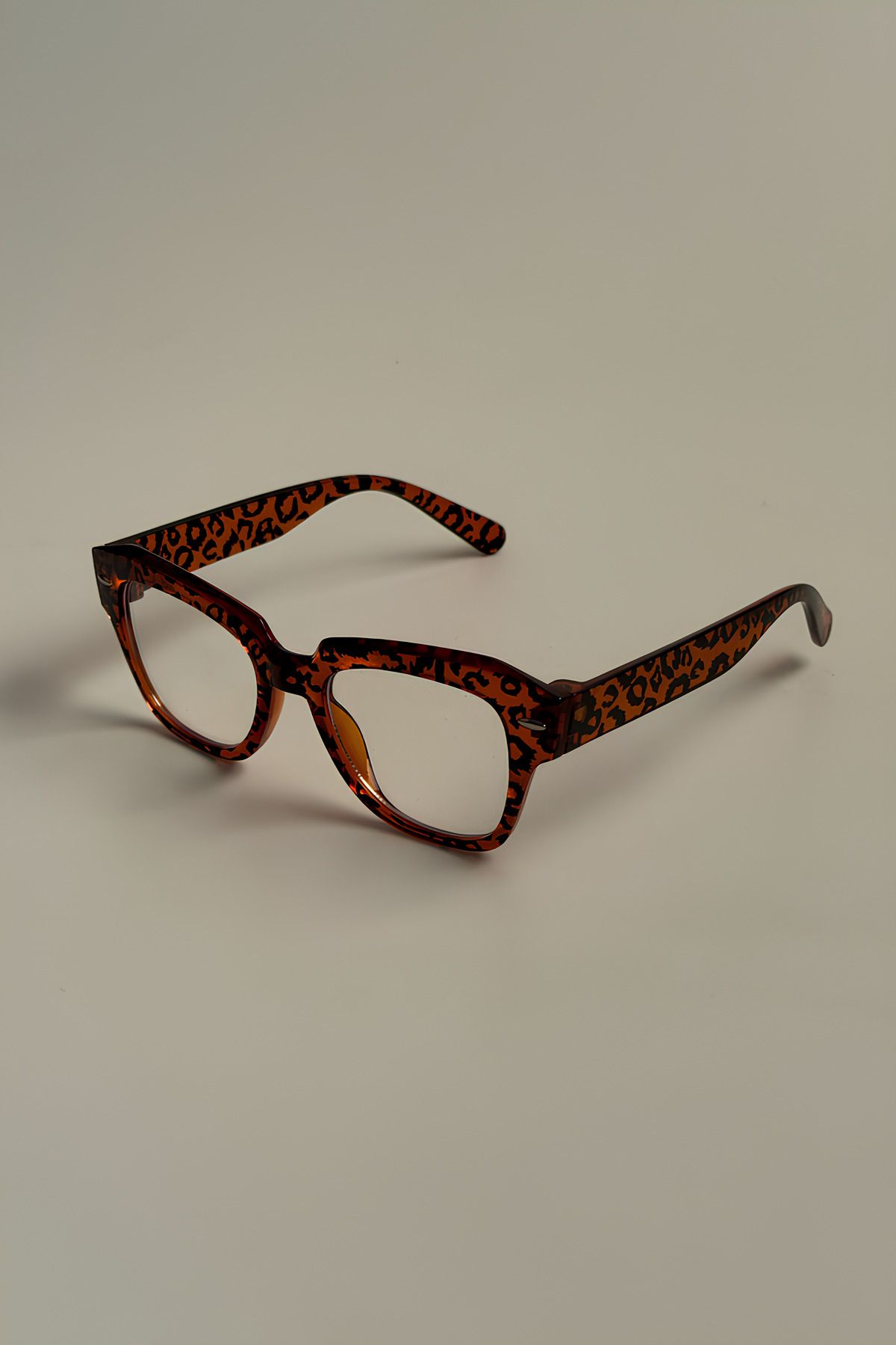 Eyesofia Unisex Vintage Leopar Mavı Işık Filtreli Gözlük