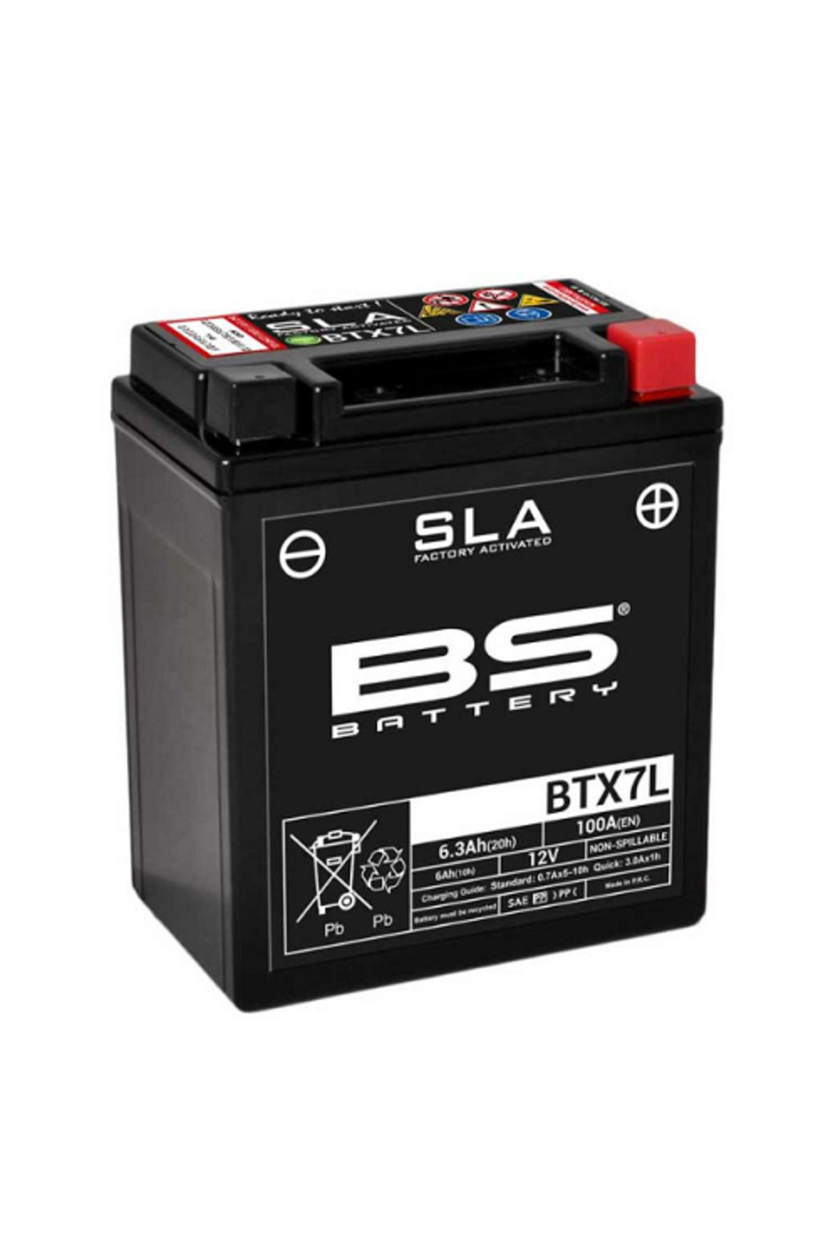 BS Akü SLA (Kuru) BTX7L 12v 7Ah Spacy Ybr 125 Cbf 150 Mt-25 Yzf-R25