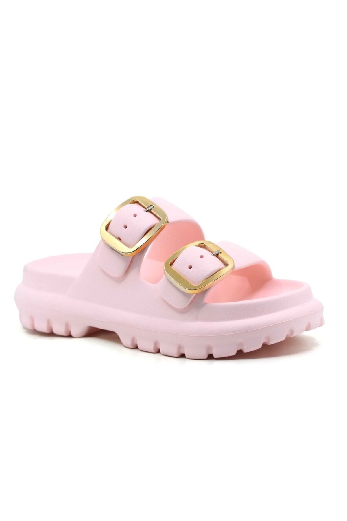 rs riva shoes Çift Tokalı Rahat Kadın Lux Eva Terlik
