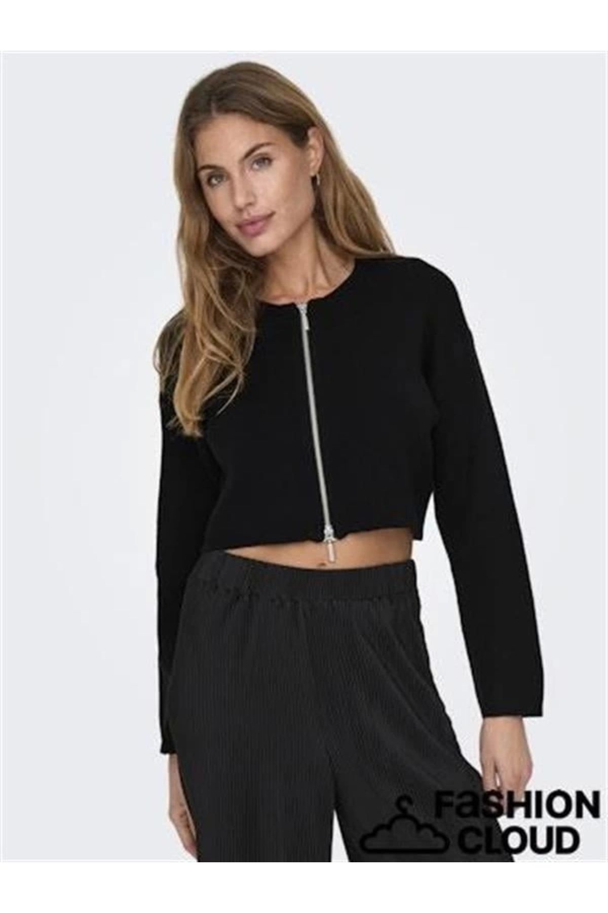 Lale Moda Fermuarlı Oversize Yeni Nesil Kadın Sweat