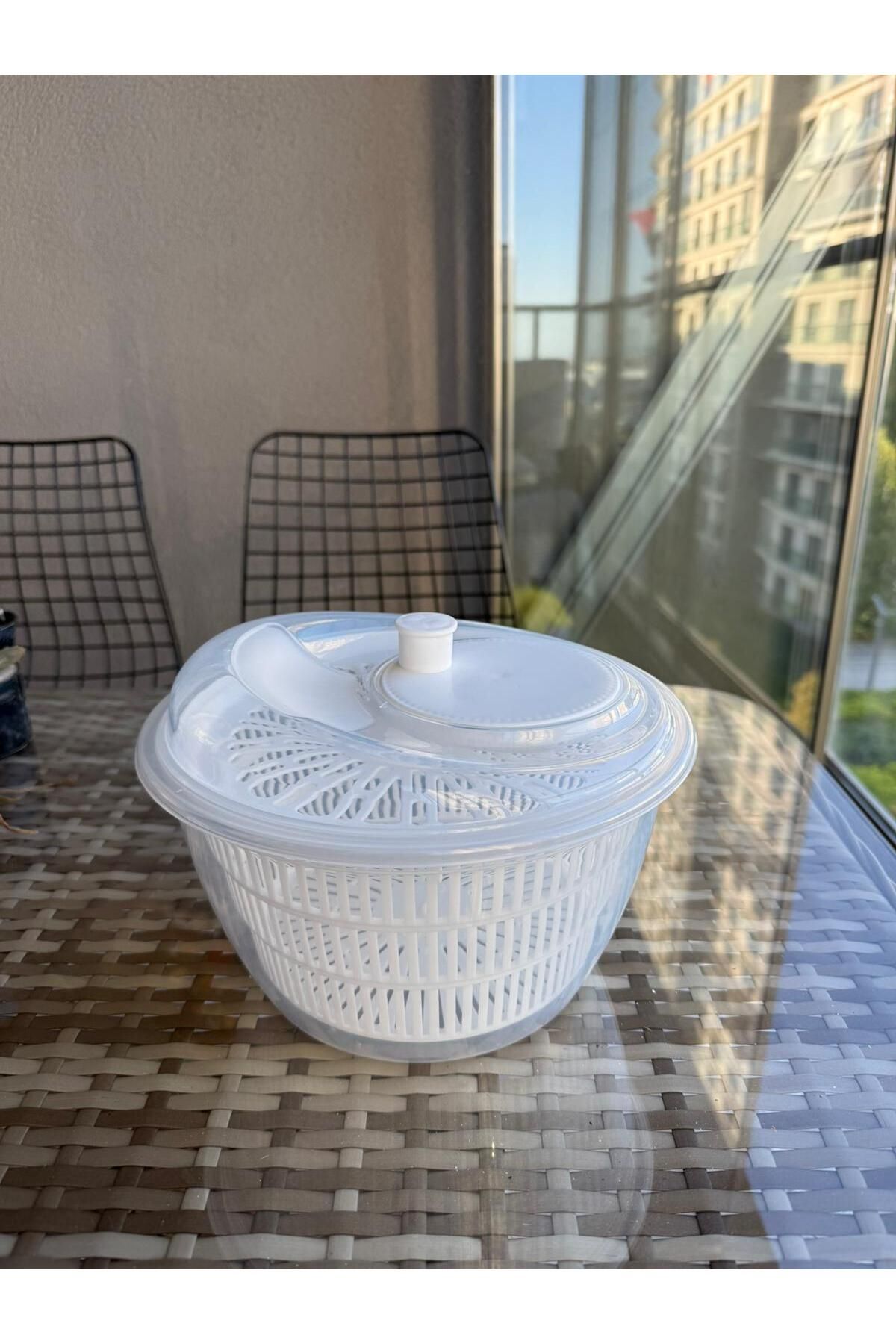 Tercih Home Salata Ve Sebze Kurutucu 5 Litre Beyaz Salata Kurutucu