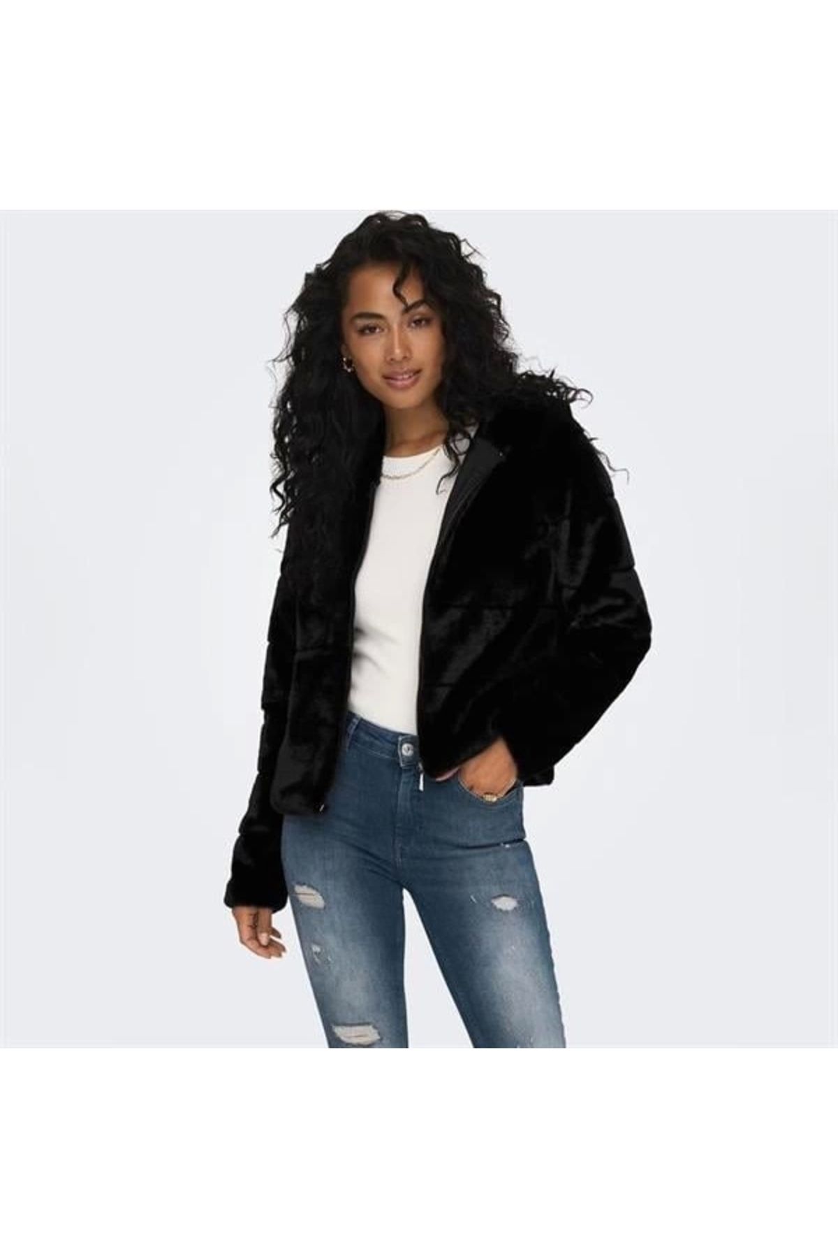 Lale Moda Polarlı Hood Ceket 15304759