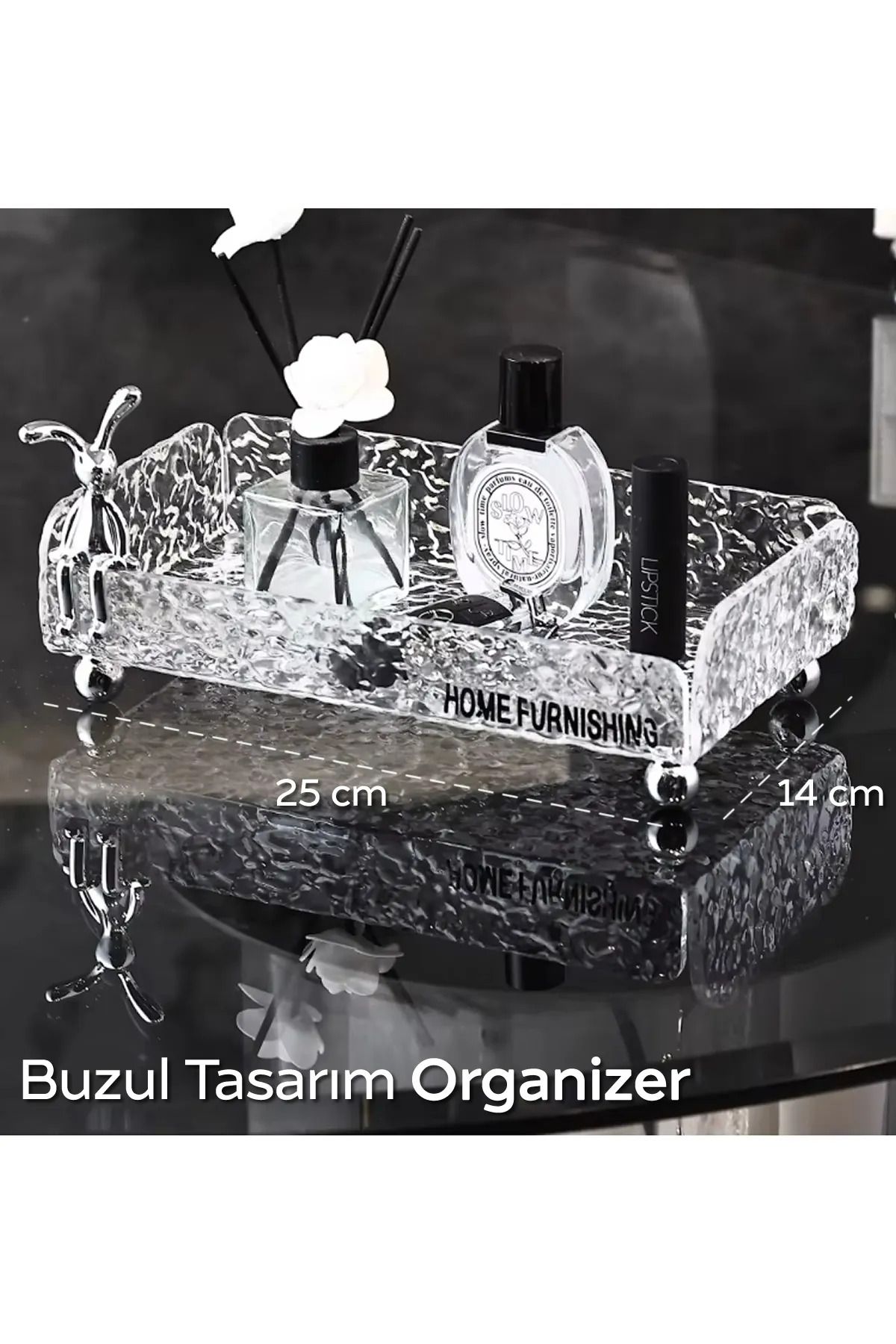 YAKUT prime Flix Serisi Lüx Banyo Düzenleyici Makyaj Organizeri Takılık