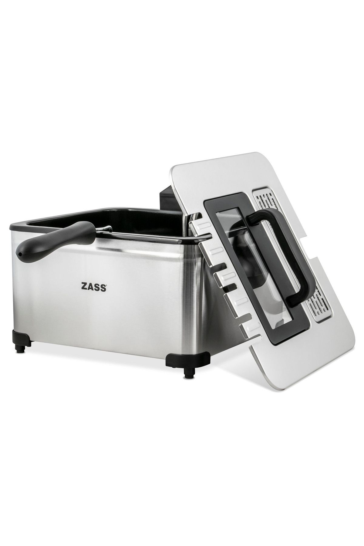 Zass-Friteuză dublă din oțel inoxidabil Zdf 07, 2000w, 5l, 3 coșuri, capac cu sticlă, cronometru 60 de minute 5