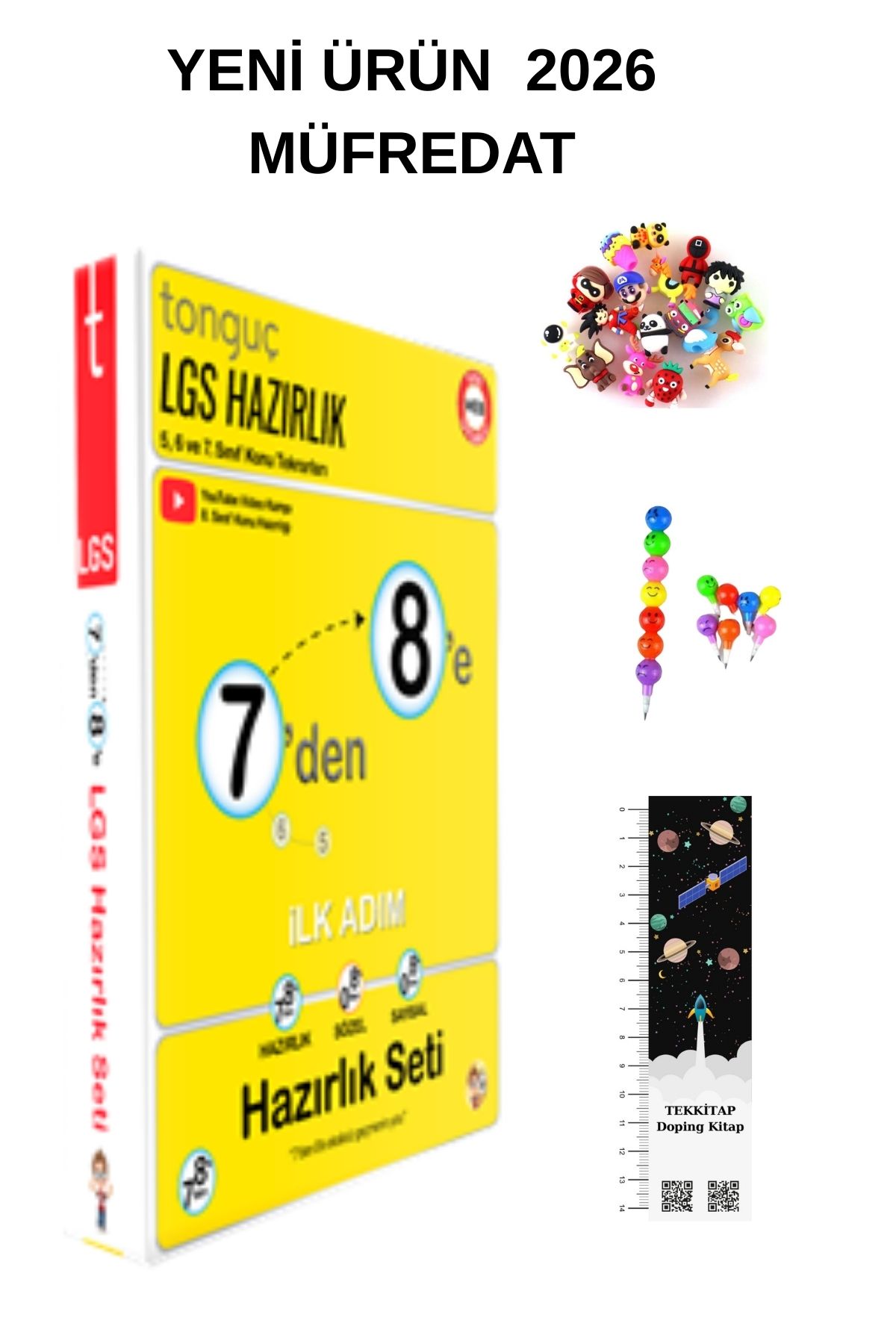 Tonguç Yayınları Tonguç 7'den 8'e Hazırlık Seti YENİ ÜRÜN (EMOJİ K,+ KALEM B. + UZAY A.HEDİYELİ)2026