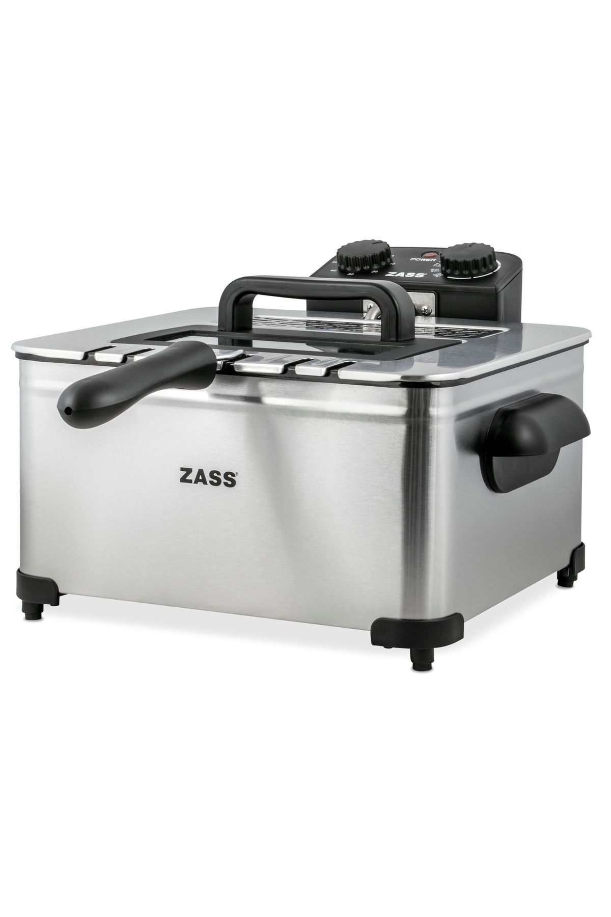 Zass-Friteuză dublă din oțel inoxidabil Zdf 07, 2000w, 5l, 3 coșuri, capac cu sticlă, cronometru 60 de minute 3
