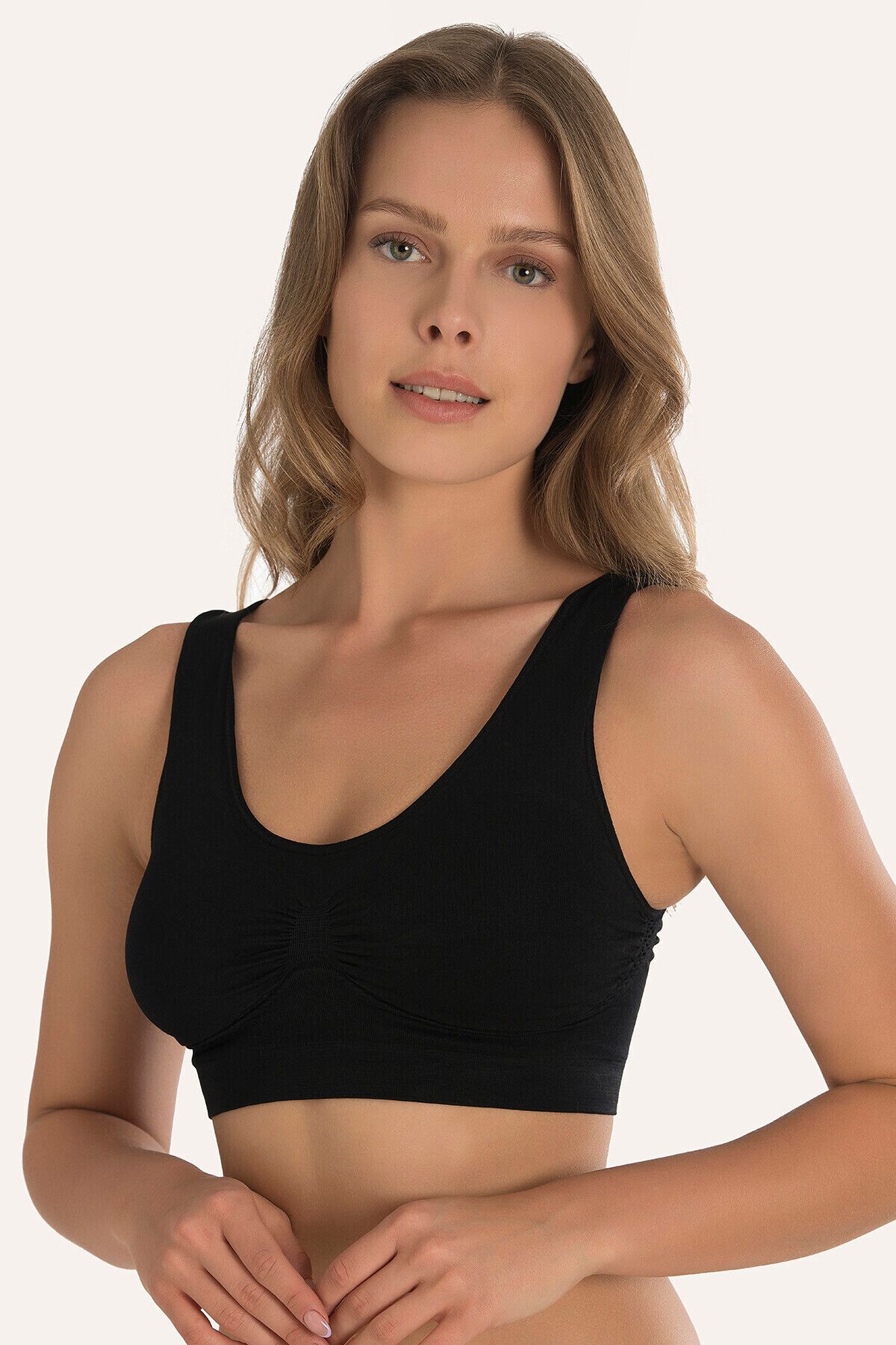 NBB 2"li Kadın Likları Seamless Yarım Büstiyer Balensiz Desensiz Spor Kesim,