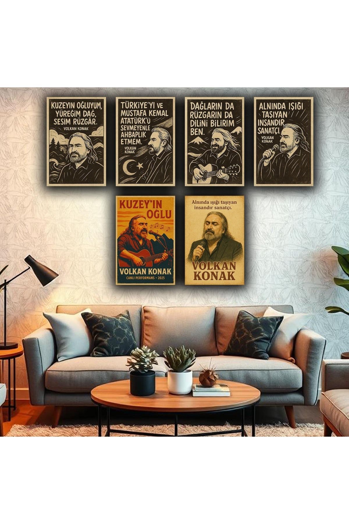 TABLOX Volkan Konak 6lı Poster Seti 20x30 UV Baskı MDF Poster