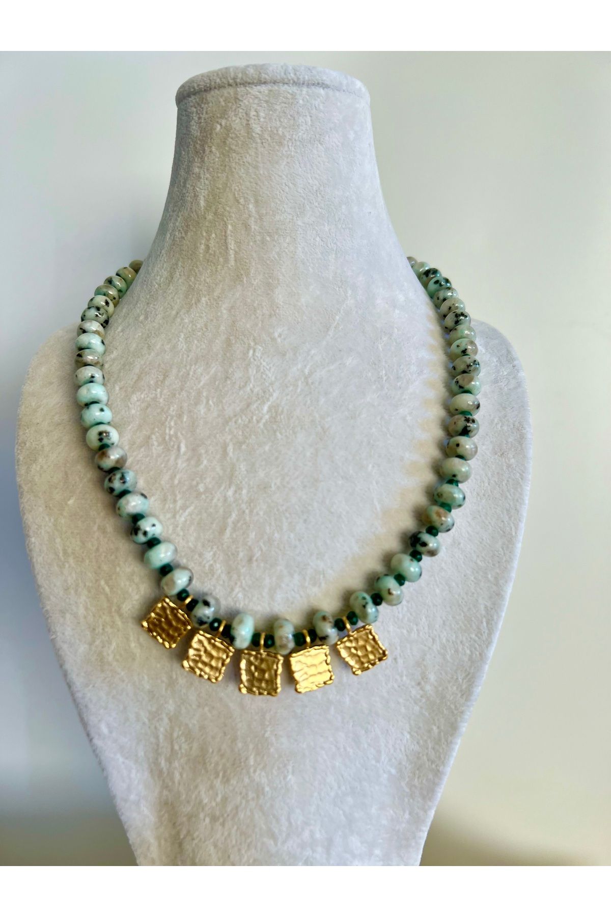 Enki Design Jade Taş Tasarım Kolye