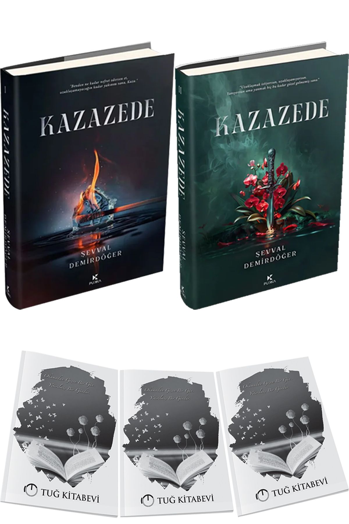 Pukka yayınları Kazazede 1 ve Kazazede 2 Ciltli Şevval Demirdöğer 2 Kitap + Hediyeli