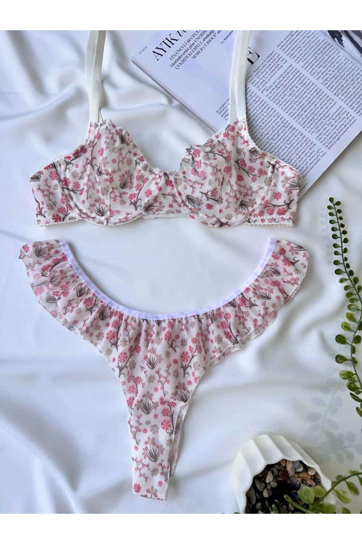 BLUE AVCI LINGERIE FENKY CO FIRFIR DETAYLI TÜL TAKIM