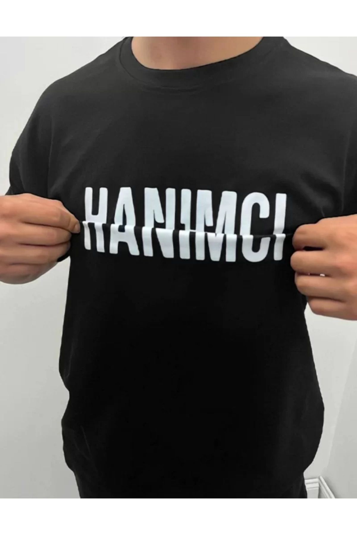 BBbutik ''Hanımcı'' Unisex Bisiklet Yaka Katlanan Baskılı T-Shirt