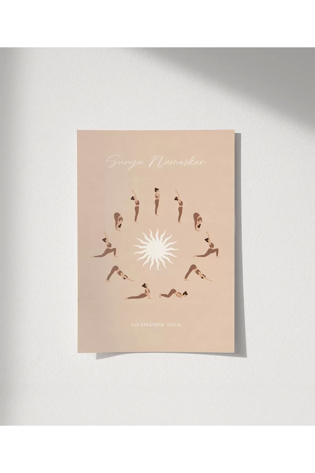 VOGLOO Çerçevesiz Poster Yoga ile Güne Başla