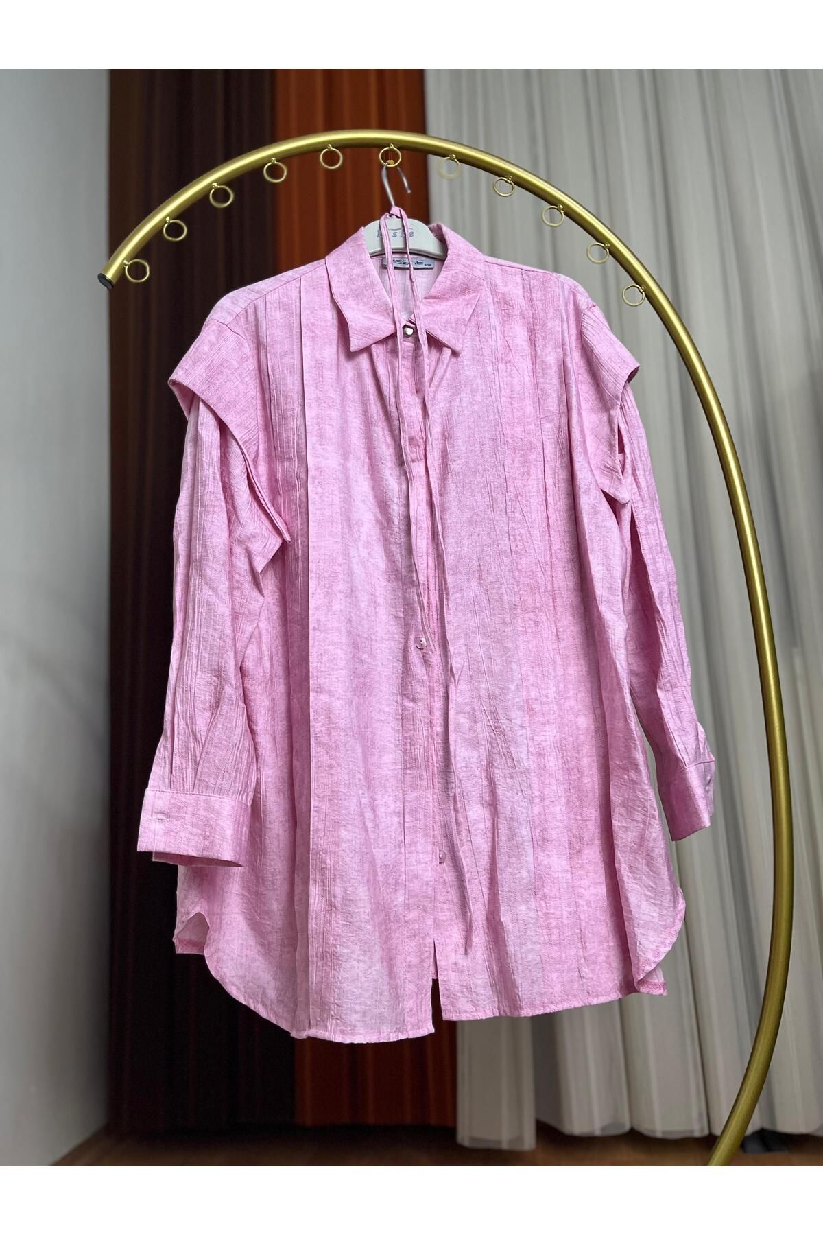 SMY RAHAT KALIP DİZAYN KESİM BELİ İPLİ GÖMLEK
