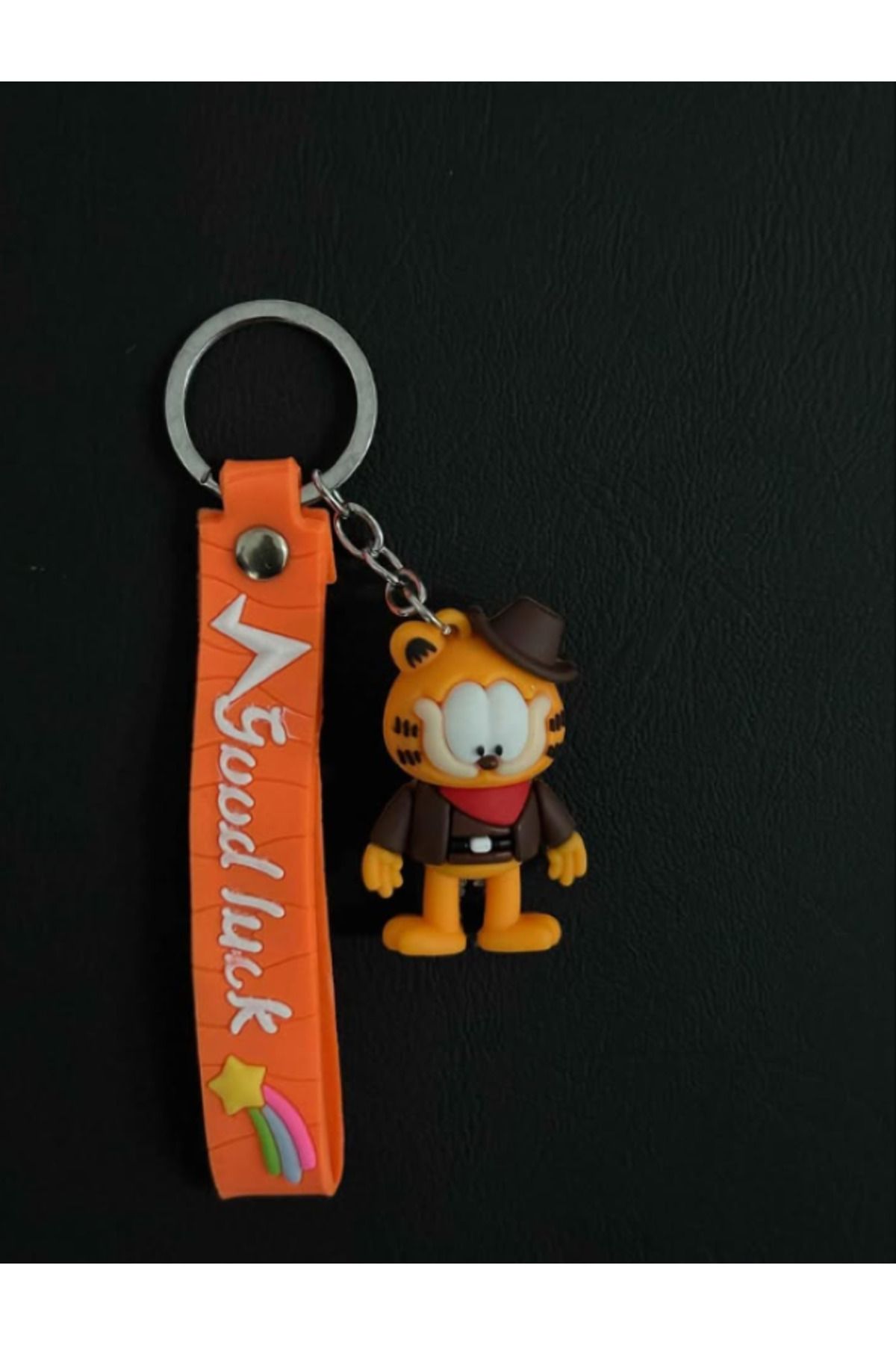 Bizde Ne Yok ki Garfield Korsan Kedi 3D Anahtarlık Oyuncak Ve Çanta Aksesuarı